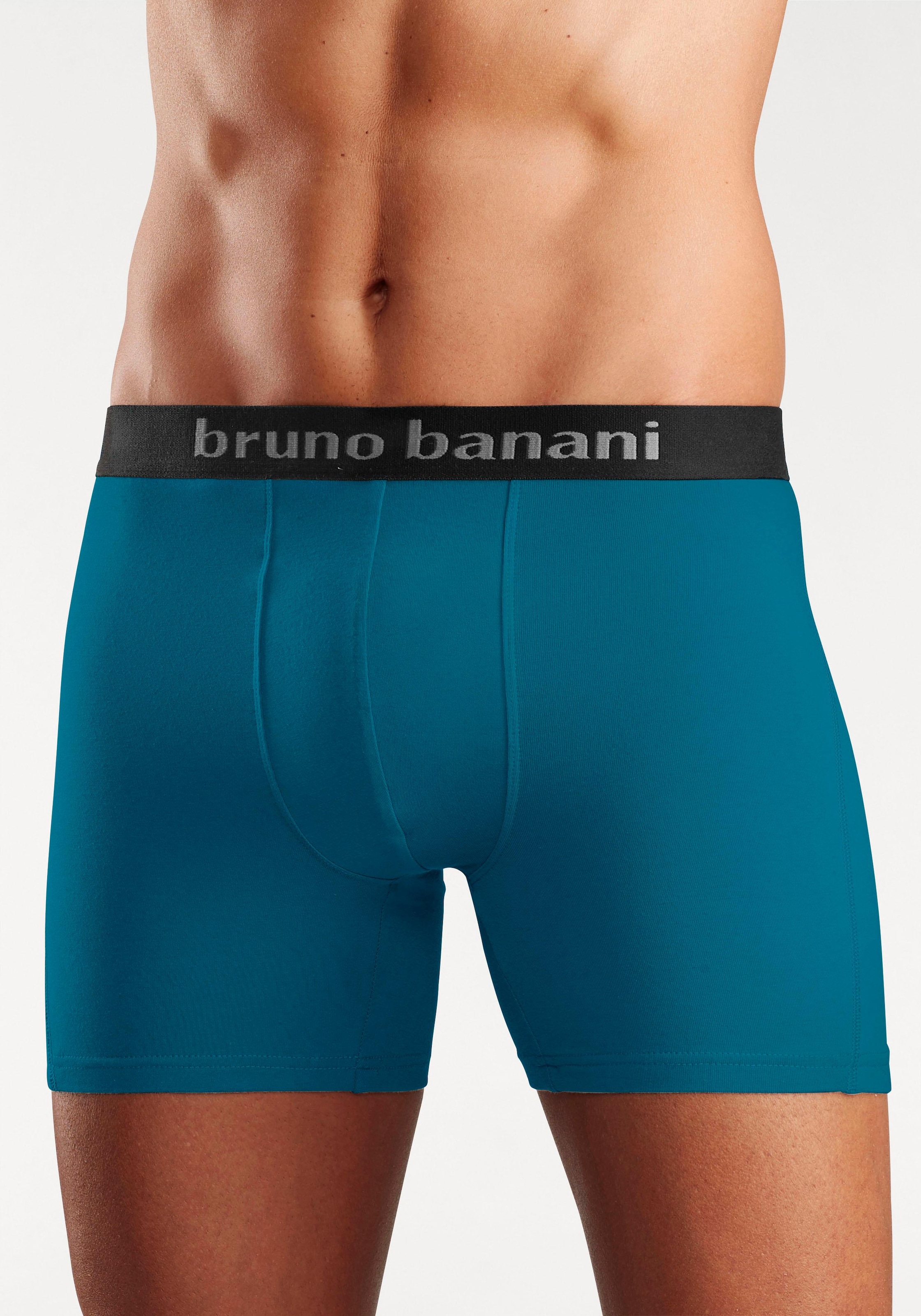 Bruno Banani Boxer »Boxershorts für Herren« Packung, 4 Stk. mit längerem Bein und auffälligen Logobund