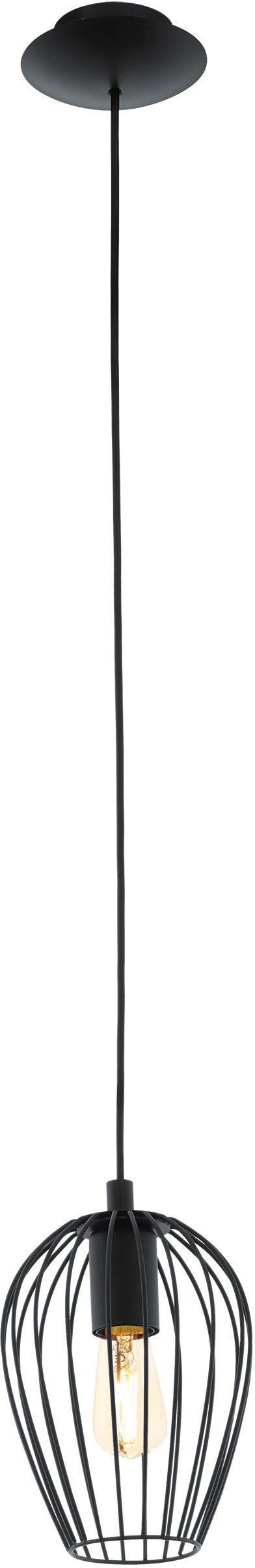 EGLO Pendelleuchte »NEWTOWN«, 1 flammig, Leuchtmittel E27 | ohne Leuchtmittel, Vintage Pendelleuchte, Retro Hängelampe, Fassung E27, Ø: 16 cm