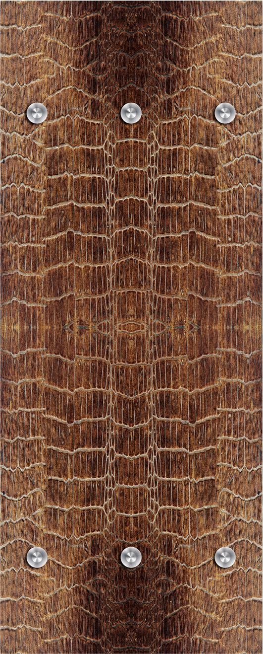 queence Garderobenleiste »Lederoptik«, mit 6 Haken, 50 x 120 cm