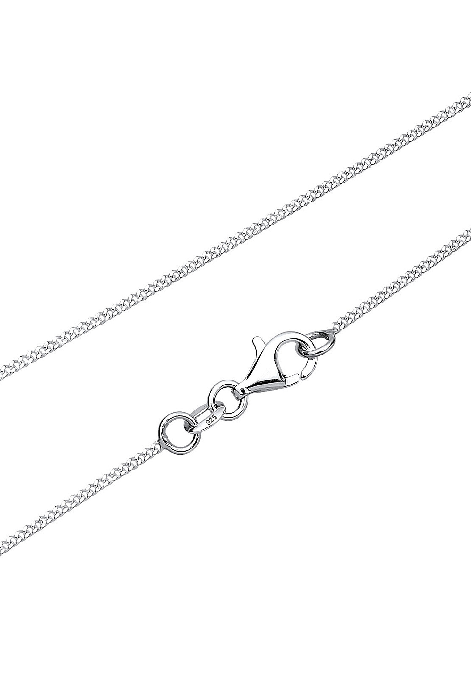 Elli Silberkette »Halskette Plättchen Anhänger Schutzengel und Kristalle 925 Sterling Silber«