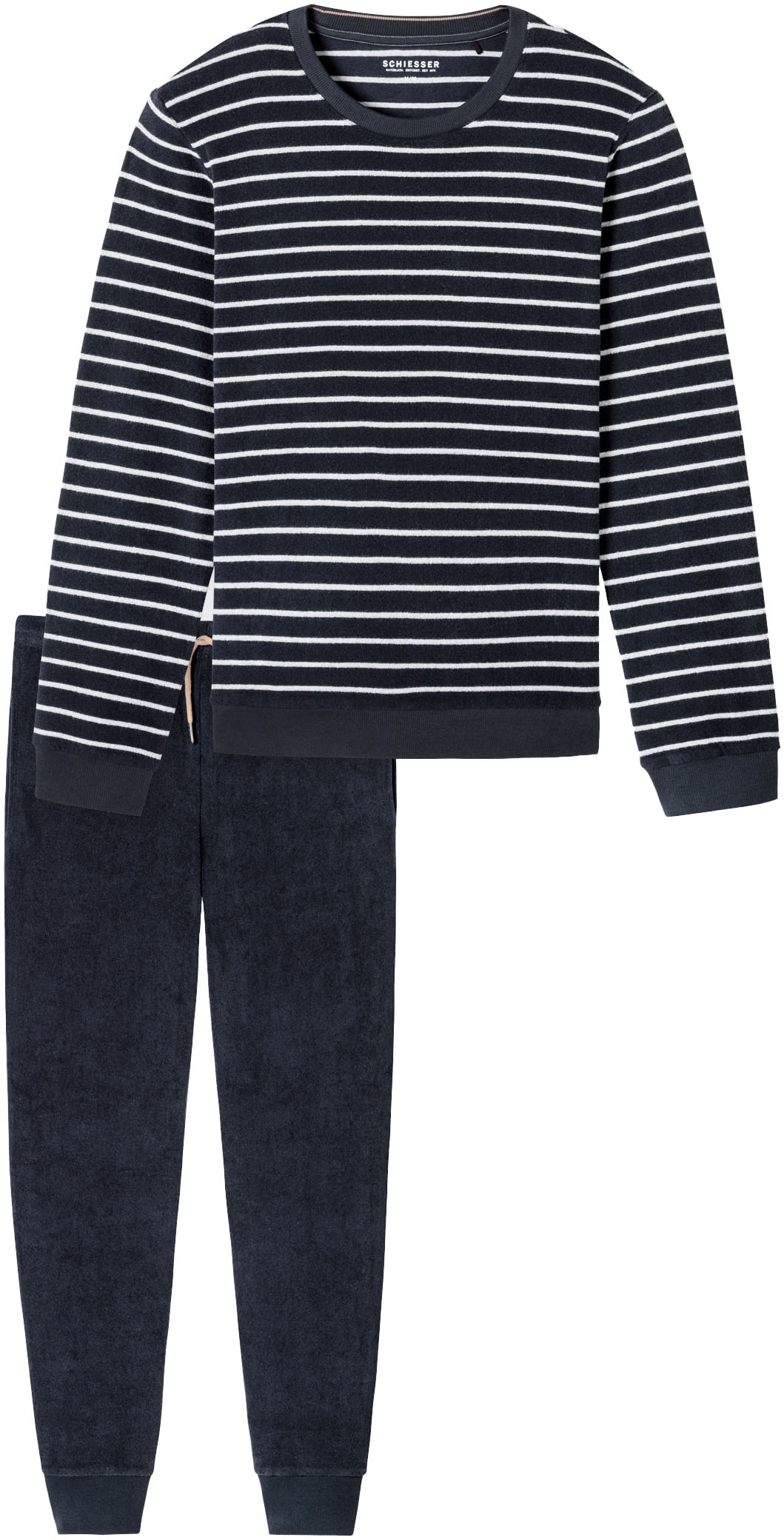 Schiesser Schlafanzug »"Casual Nightwear"«, (2 tlg.), mit Bindekordel