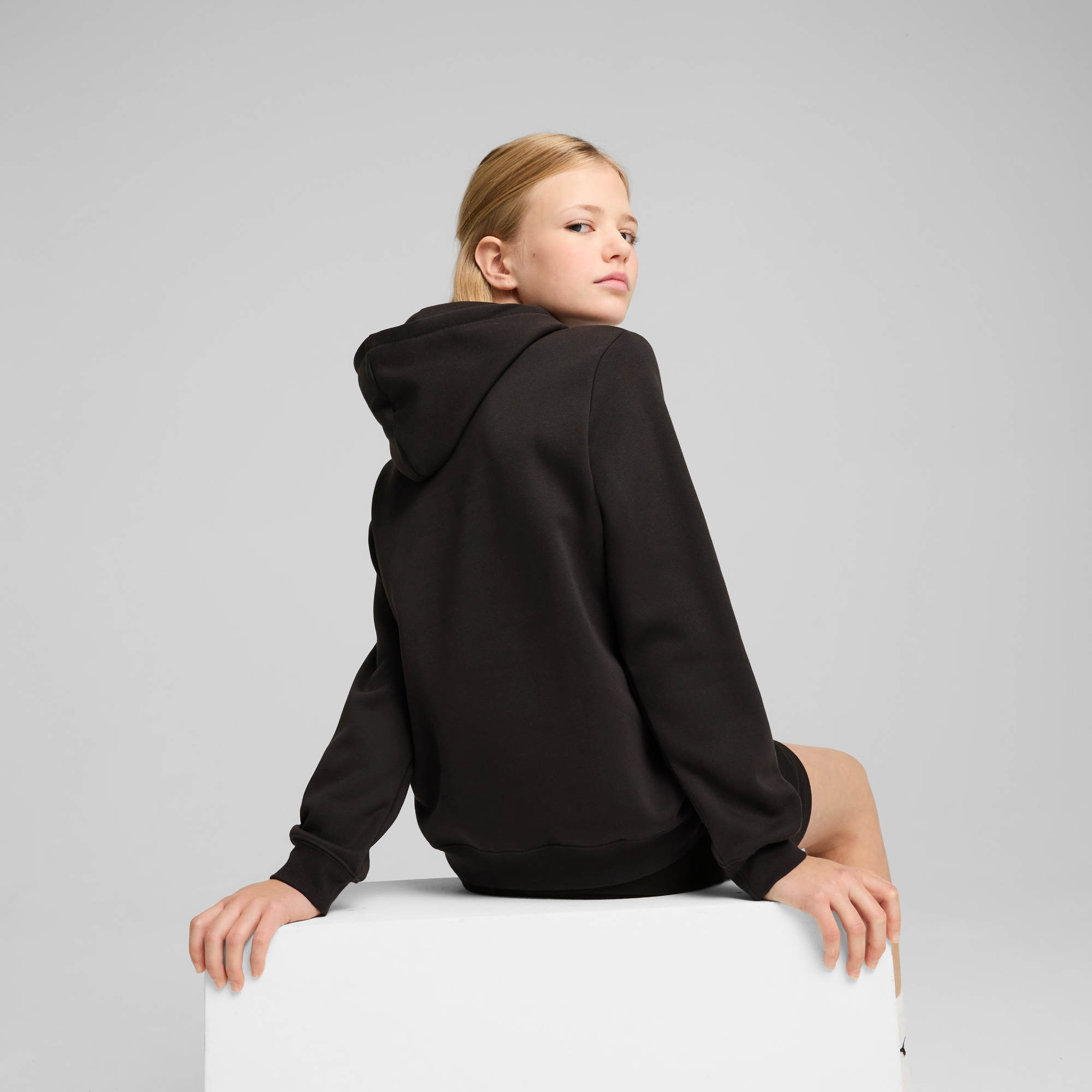 PUMA Kapuzensweatshirt »ESS NO 1 LOGO HOODIE FL G«, mit verstellbarer Kapuze, mit Kängurutasche

