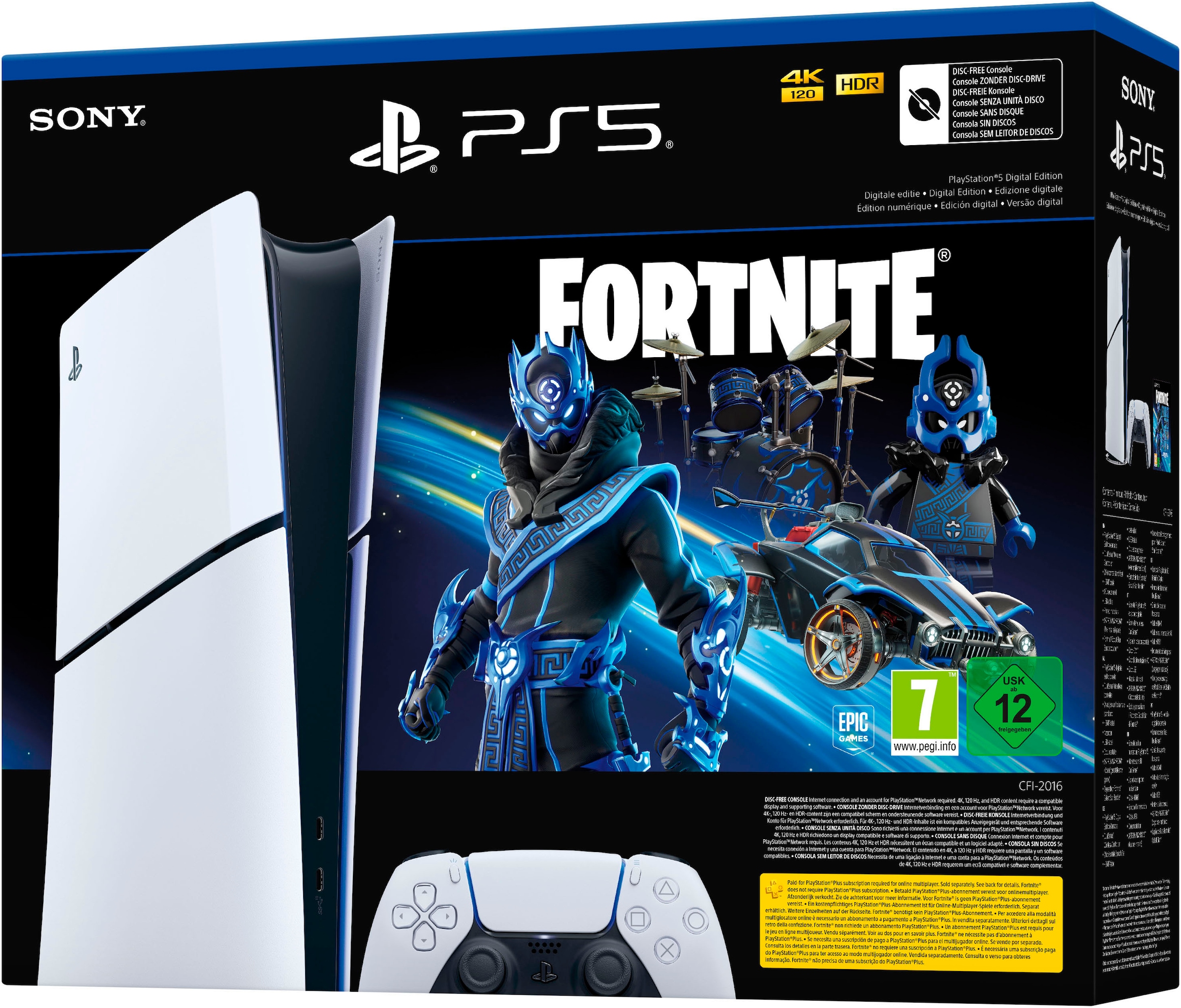 PlayStation 5 Spielekonsole »Digital Edition (Slim) – Fortnite Cobalt Star Bundle«