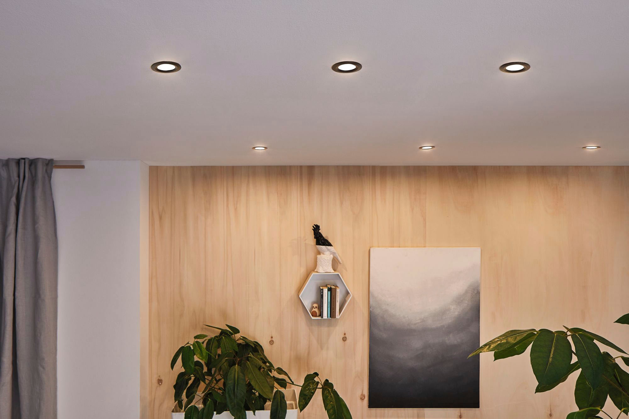 Paulmann LED Einbauleuchte »Nova Plus 1x6W 470lm 2700K Schwarz matt/Alu«, 1 flammig