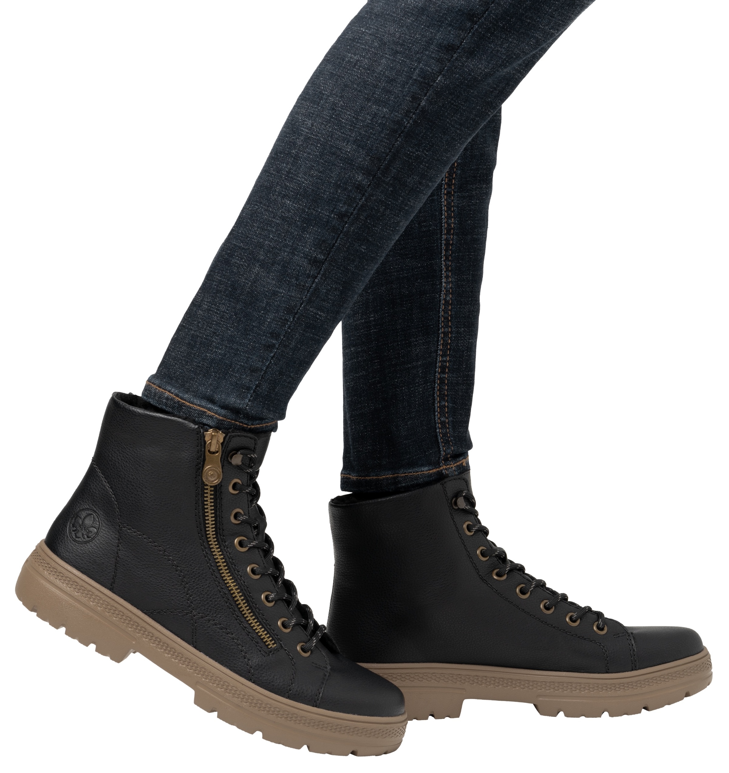 Rieker Winterboots, Schnürboots, Stiefelette, mit Reißverschluss außen