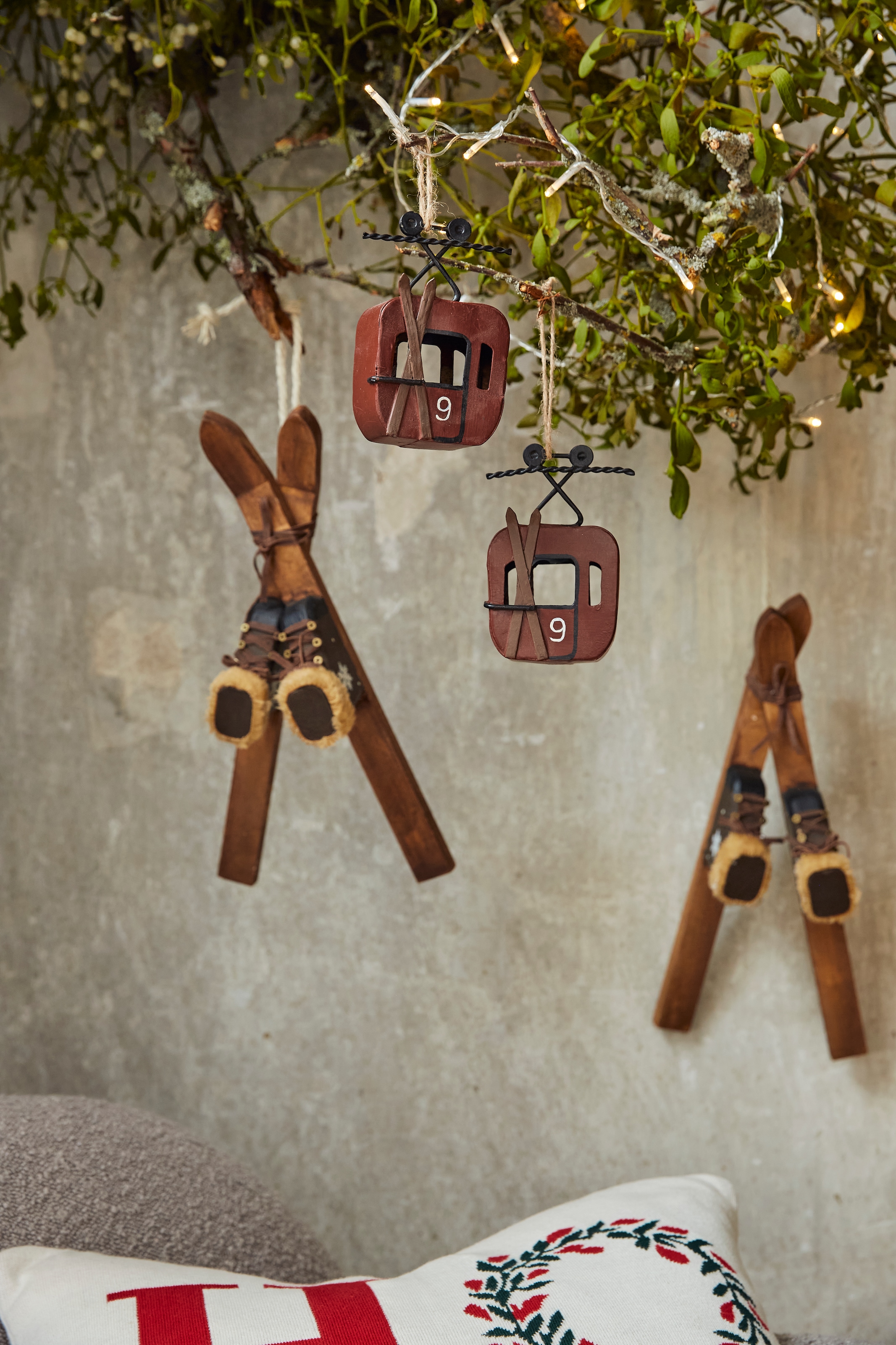»Weihnachtsdeko«, Creativ Holz kaufen mit auf Raten niedlichen aus Details Weihnachtsfigur deco Deko-Ski-Set