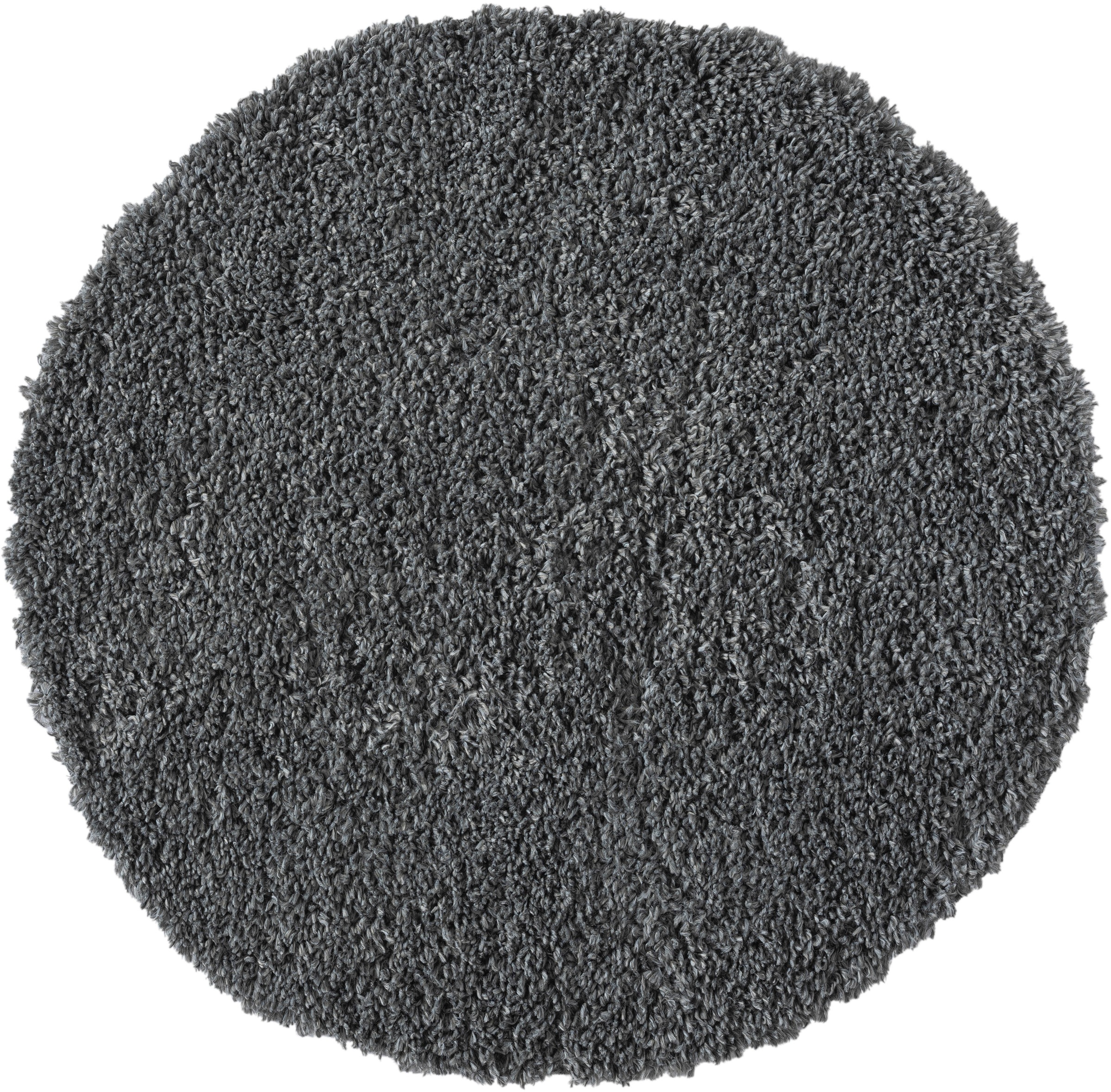Myflair Möbel & Accessoires Hochflor-Teppich »My Shaggy«, rund, 37 mm Höhe, Shaggy, Uni Farben, leicht glänzend, Microfaser, extra flauschig