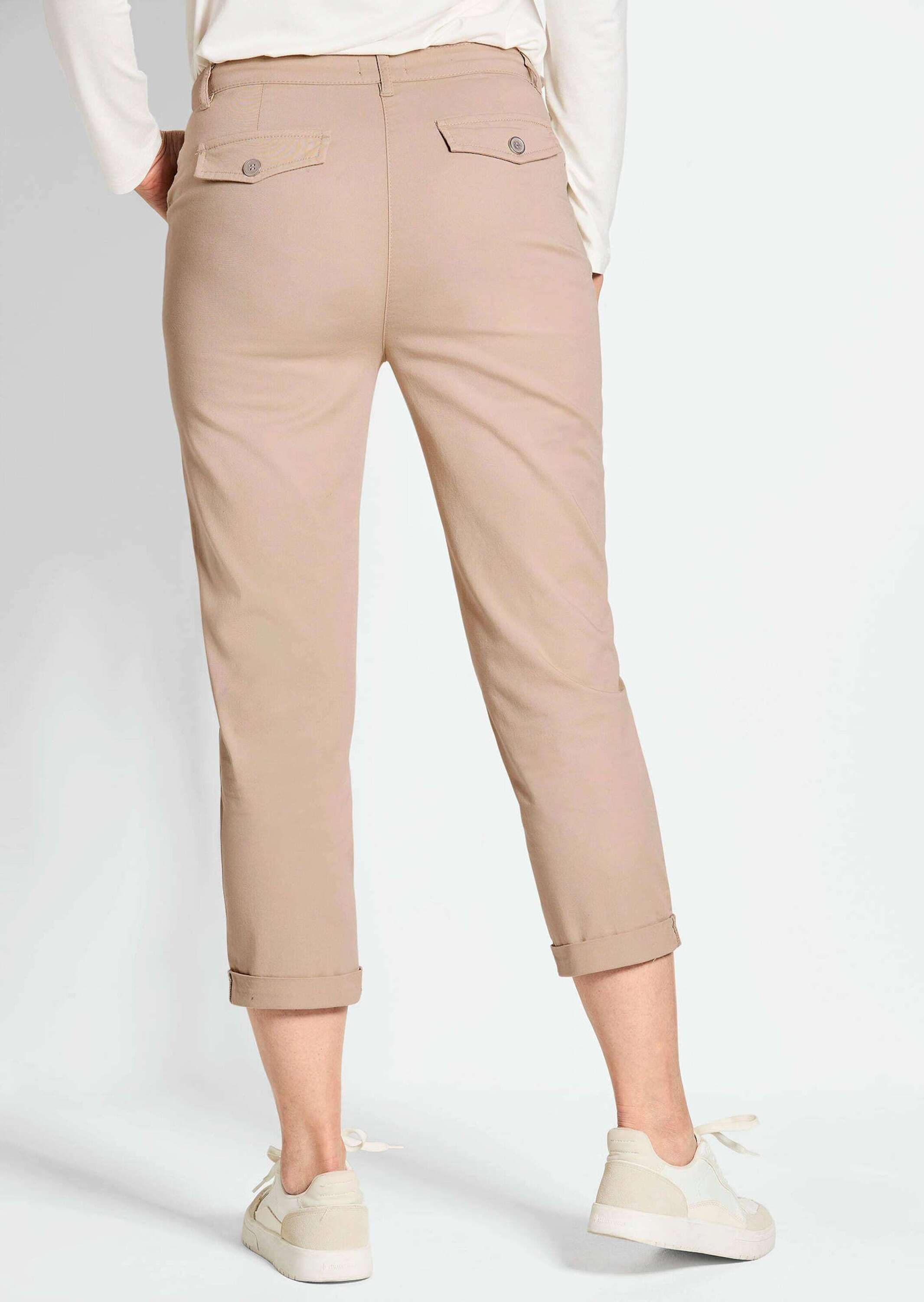 GOLDNER 7/8-Hose »Chino-Hose Lässige Chinohose mit weichem Peach-Finish«