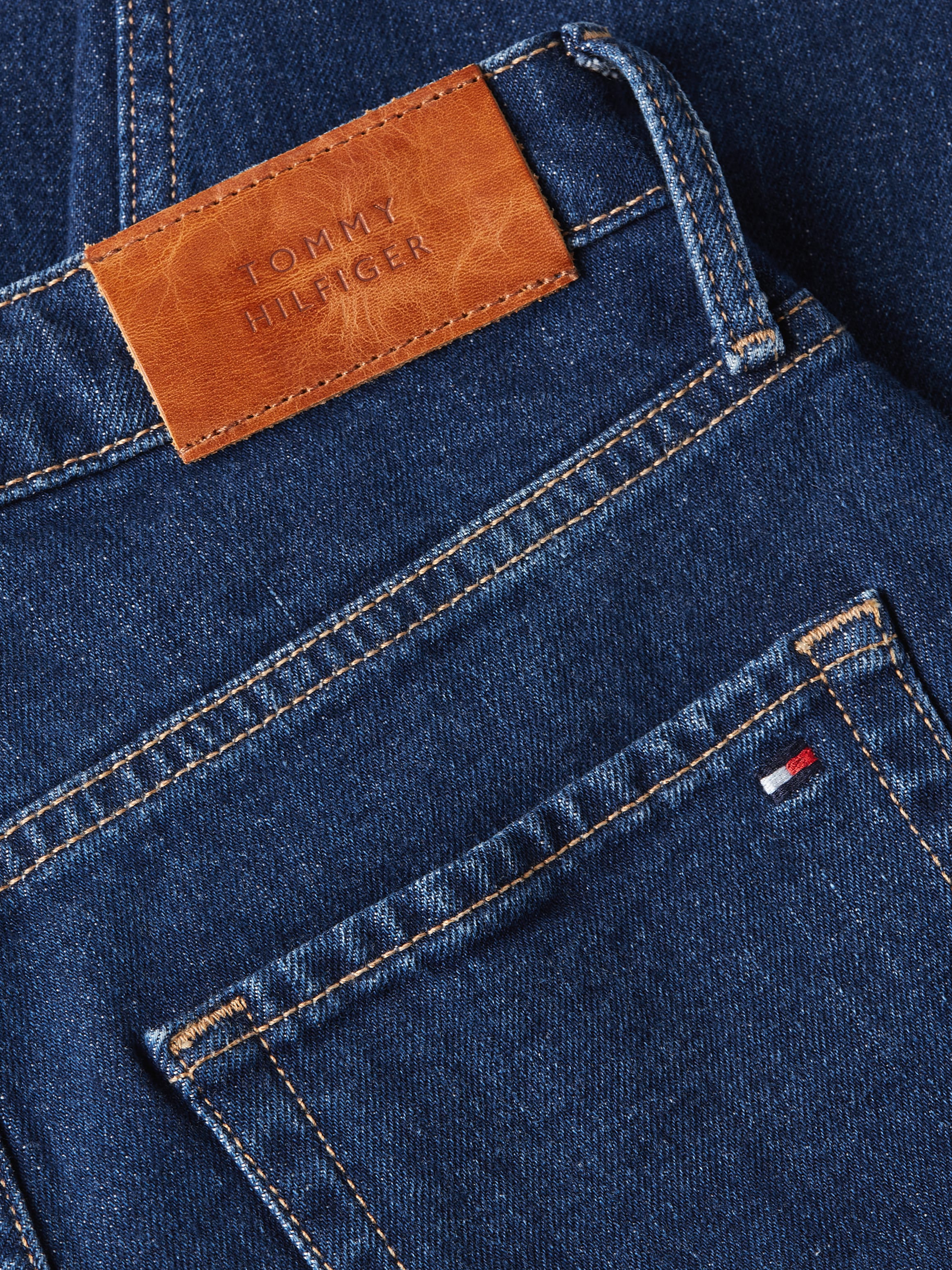 Tommy Hilfiger Slim-fit-Jeans »Slim Cigarette High Waist«, mit Logo-Badge, in blauer Waschung