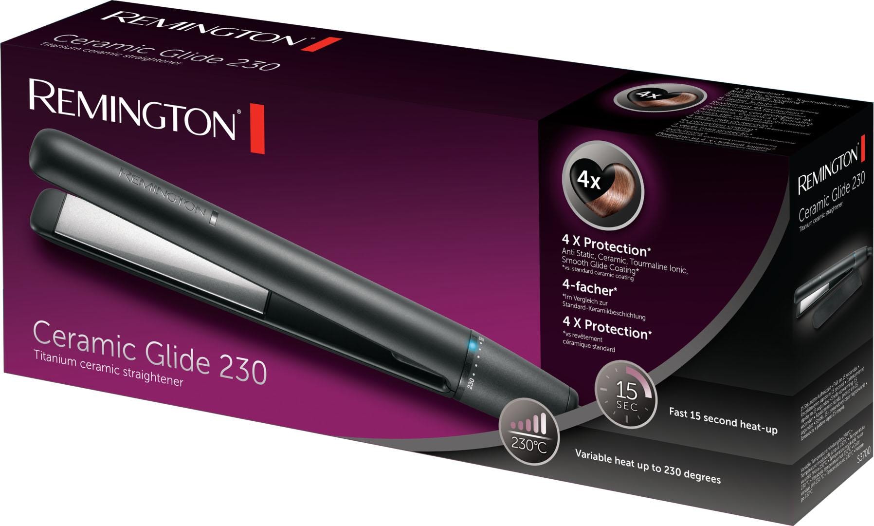 Glide Beschichtung XXL Jahren Remington 230«, Glätteisen Ceramic »S3700 mit Garantie Keramik-Turmalin- 3