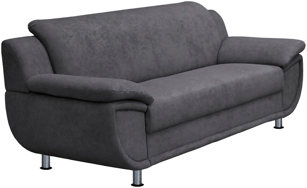 TRENDMANUFAKTUR 2-Sitzer »Rondo 178 cm, 2-Sitzer, komfortabel, Federkern optional, Chromfüße« Couch wahlweise mit Federkern und in verschiedenen Bezügen bestellbar
