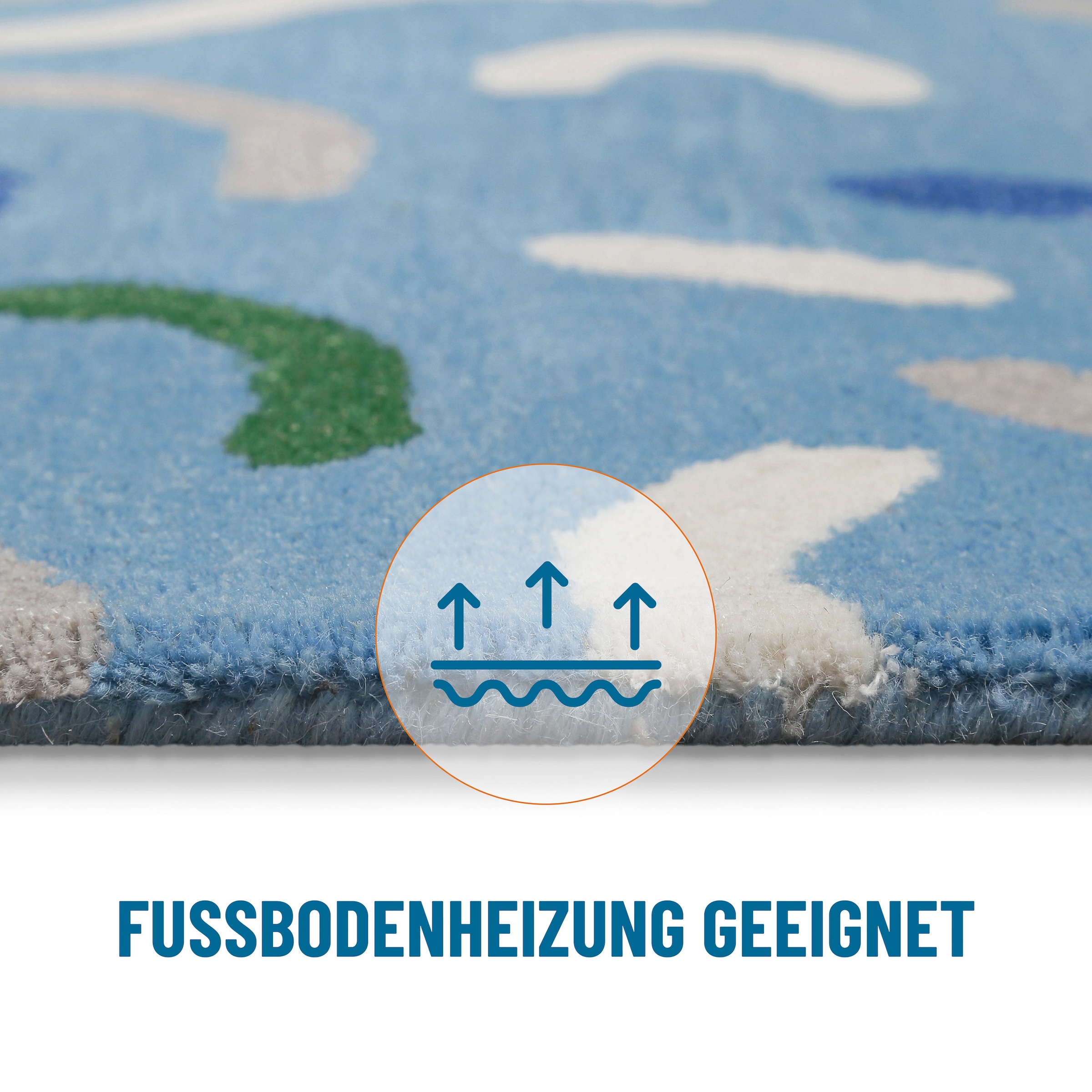 SMART KIDS Kinderteppich »Confetti« rechteckig 16 mm Höhe Kinder- & Spielteppich, Hoch-Tief-Effekt, Schurwolle, Kinderzimmer