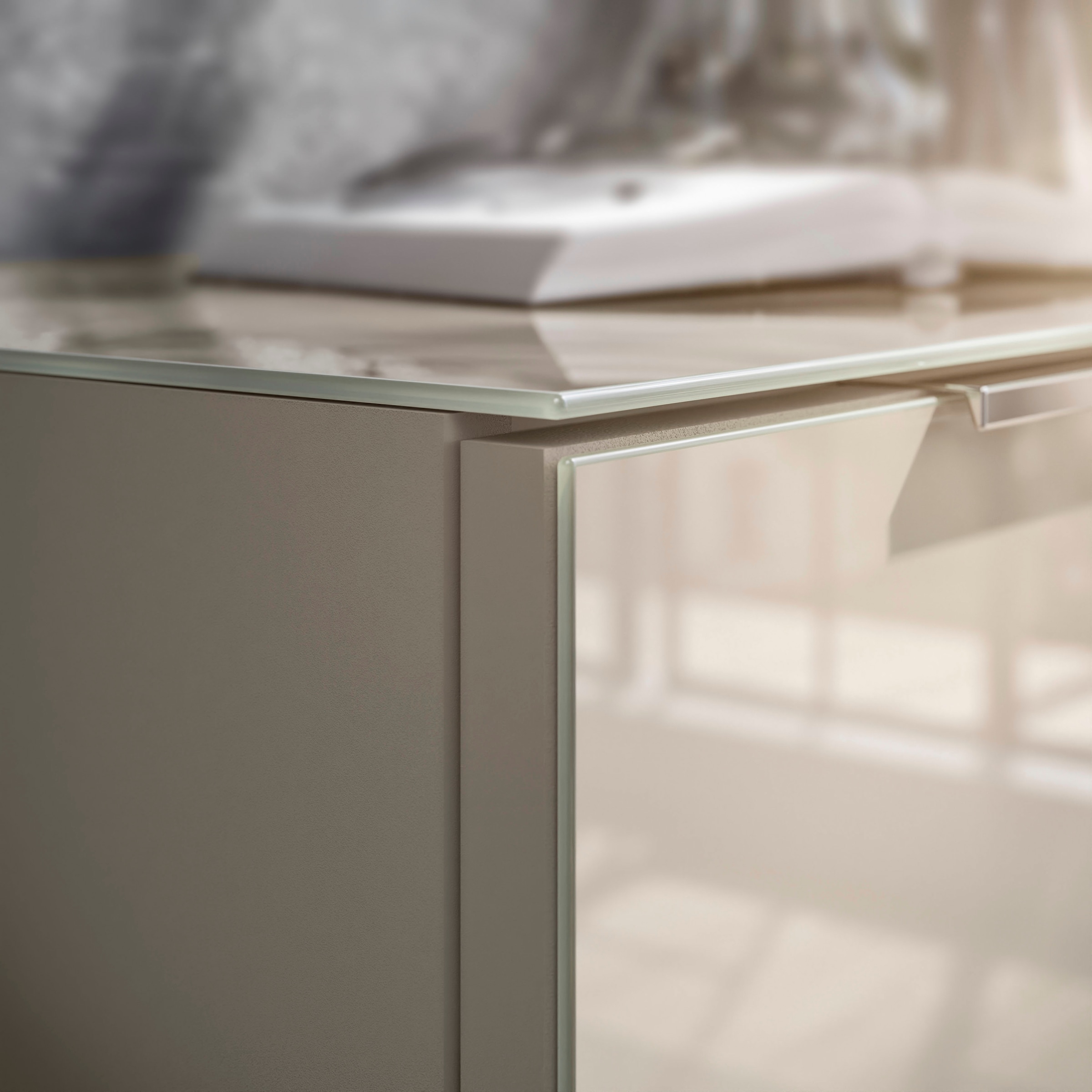 HBZ Nachtkommode »Santorin Nachtkonsole, BxHxT 45x61x40 cm«, (1 St.), Breite 45cm, Softclose für Schubkästen, Melaminbeschichtung