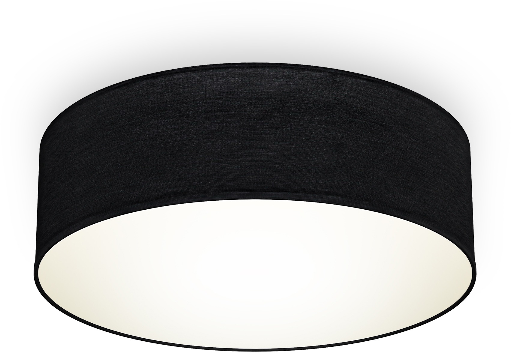 B.K.Licht LED Deckenleuchte, 1 flammig, Leuchtmittel E27 | ohne Leuchtmittel, Deckenlampe, Textil Lampenschirm, schwarz, Schlafzimmer, Wohnzimmer