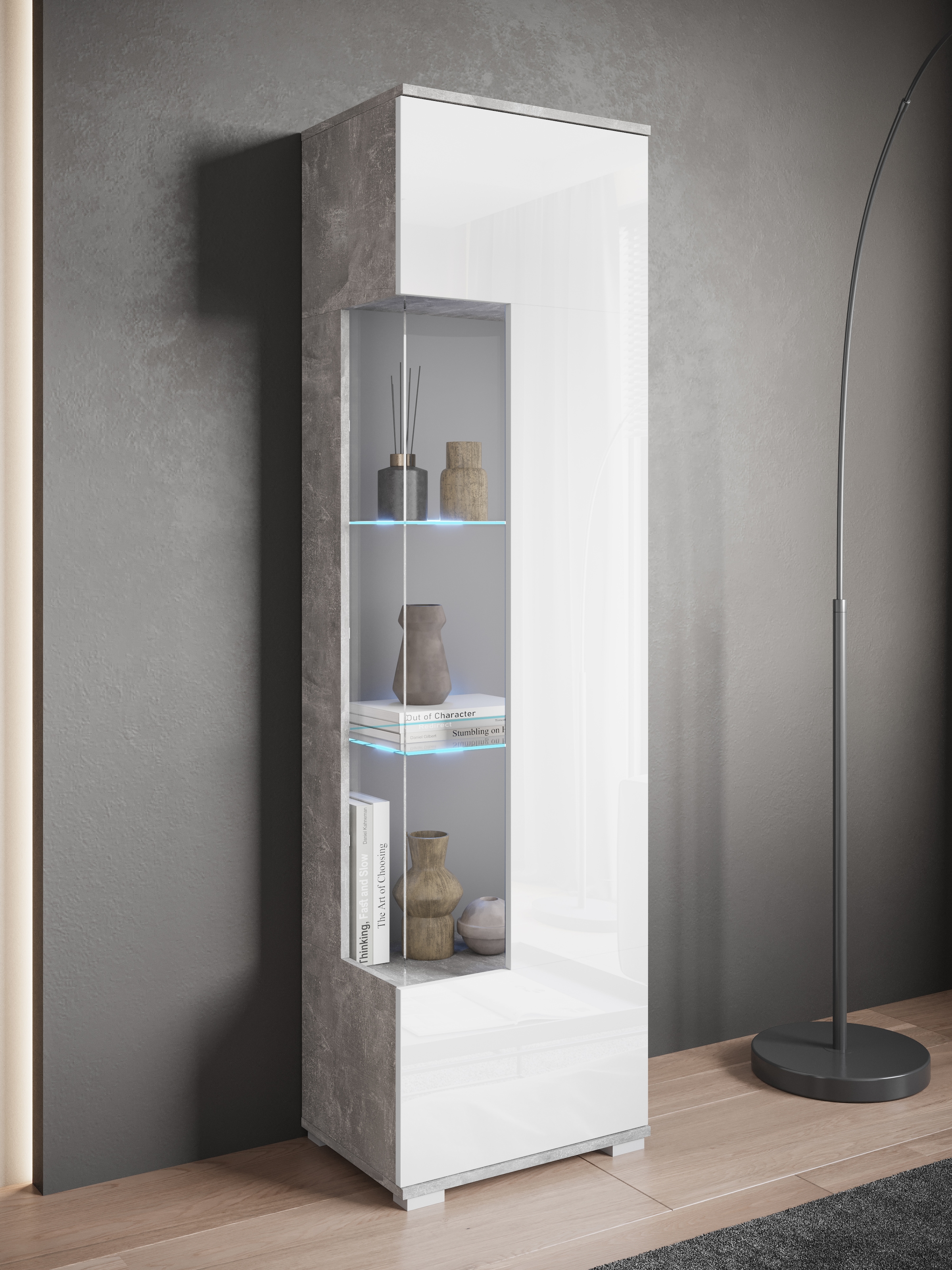 INOSIGN Vitrine »Kenia, stehend und hängend, Türanschlag wechselbar« 1 Stk. tlg. Vitrineschrank mit Glastüren 160 cm Höhe