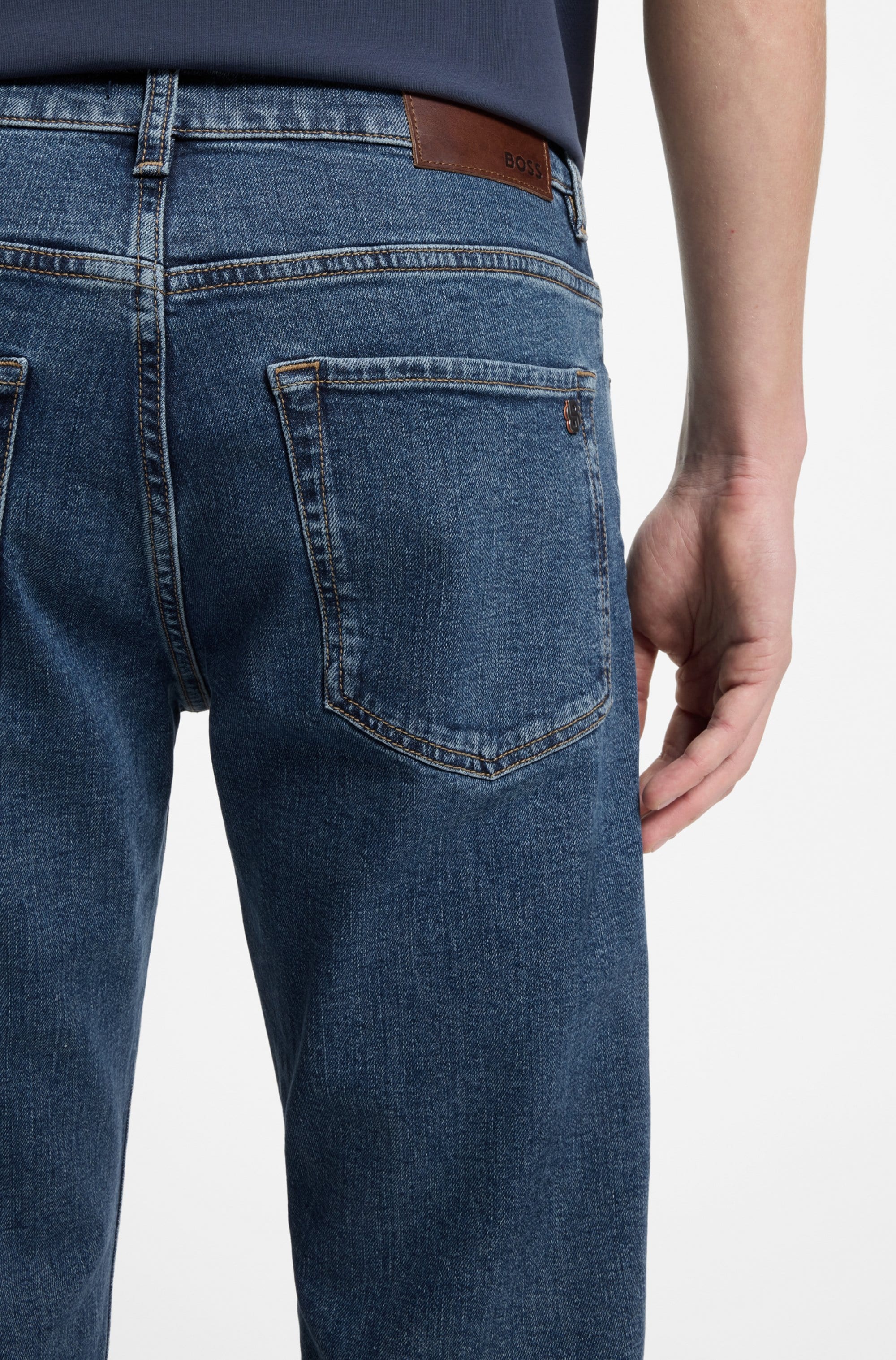 BOSS ORANGE 5-Pocket-Jeans »RE.MAINE« Regular Fit, Baumwoll-Mix, used washed