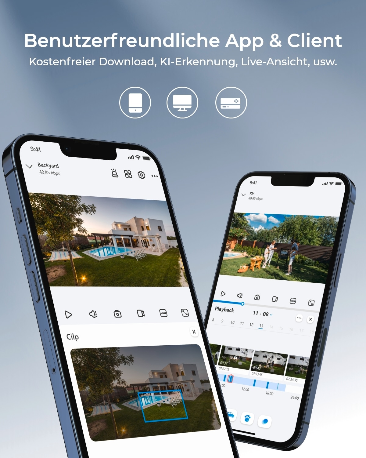 Reolink Überwachungskamera »Lumus Series E430 WiFi-Outdoor«, Außenbereich