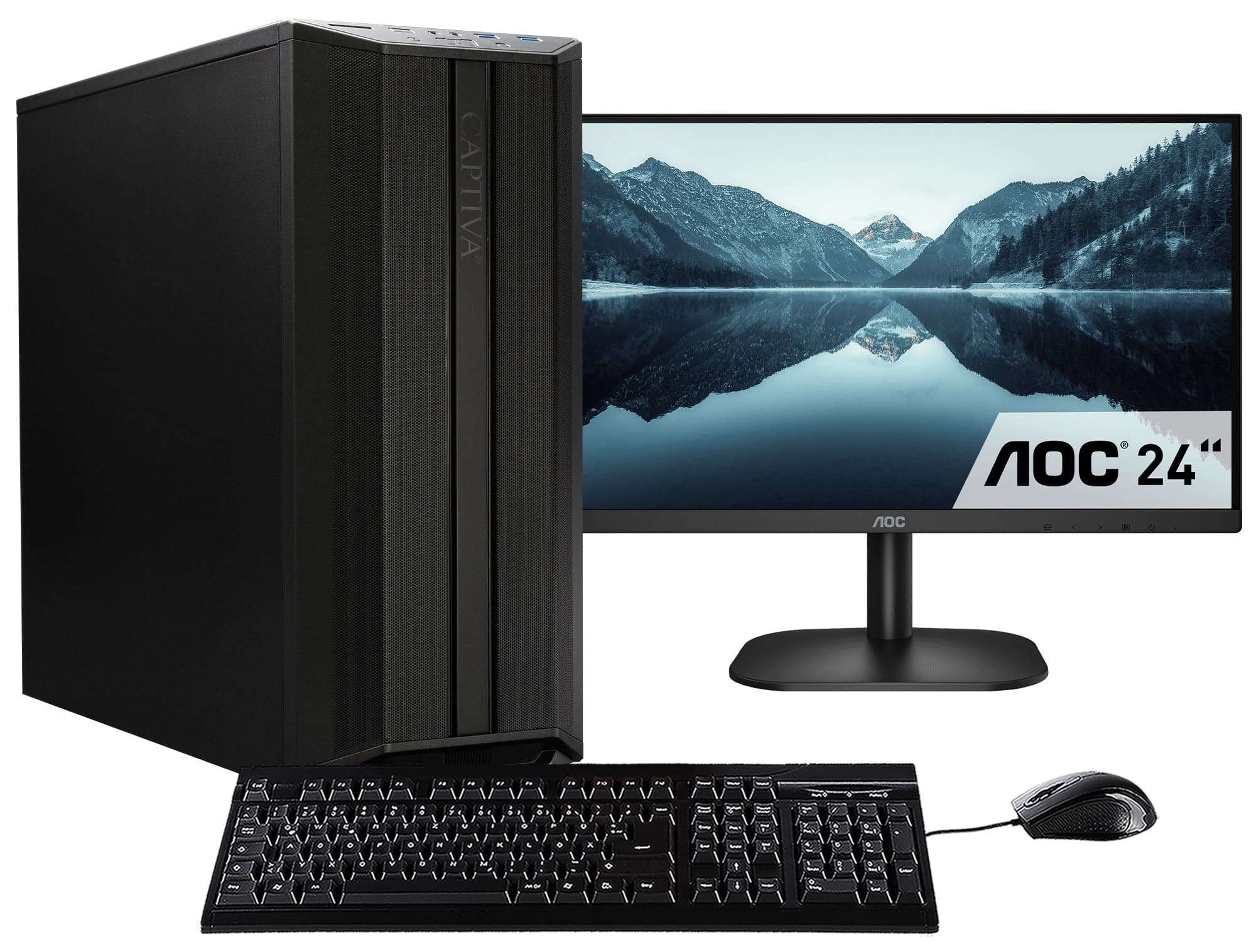 CAPTIVA Business-PC-Komplettsystem »Workstation I75-737 TFT Bundle« 23,80 Intel® Core i5 UHD Graphics 16 GB RAM 500 GB SSD