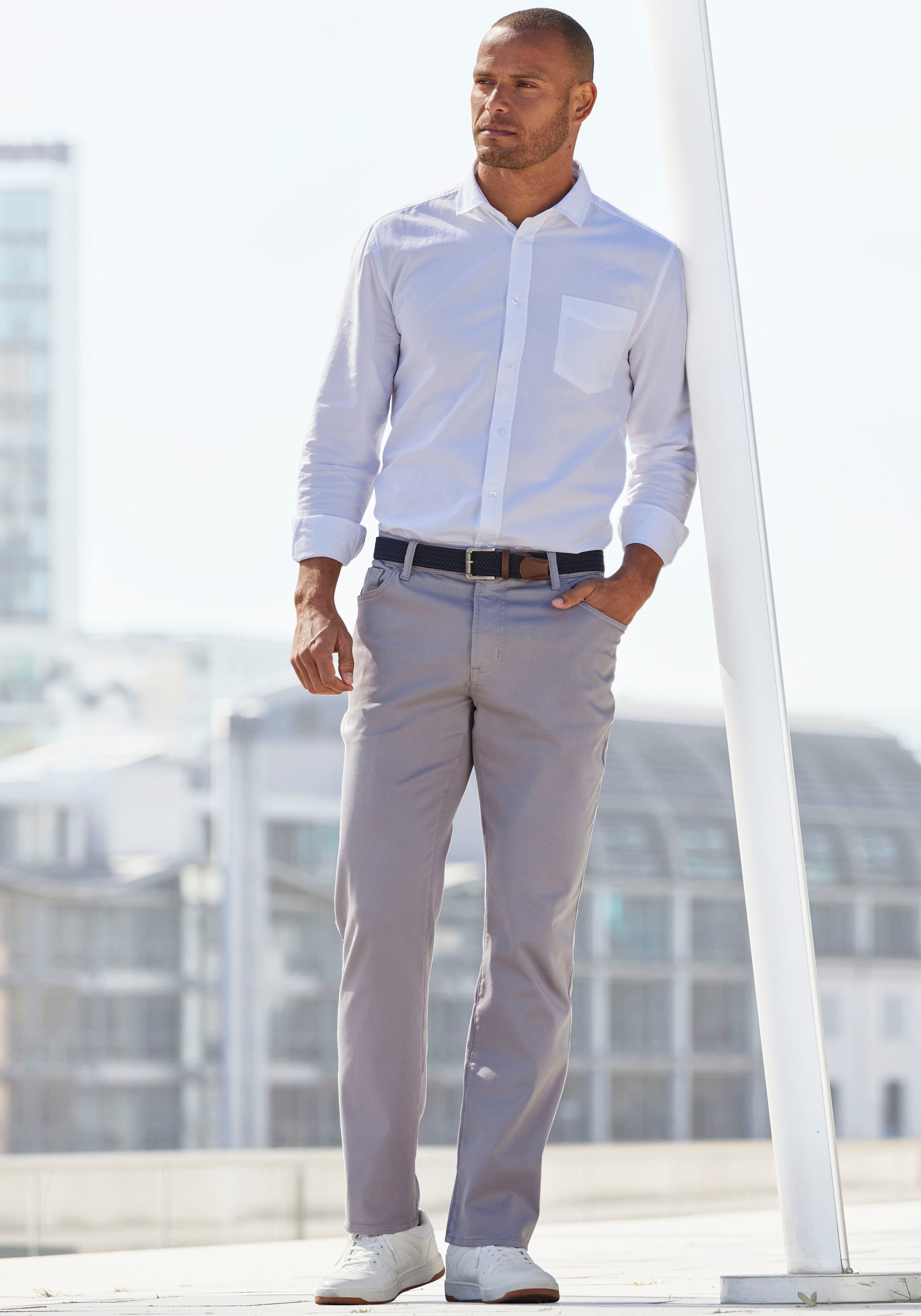 John Devin Chinohose »regular-fit, 5-Pocket-Hose«, aus elastischer Baumwoll-Qualität