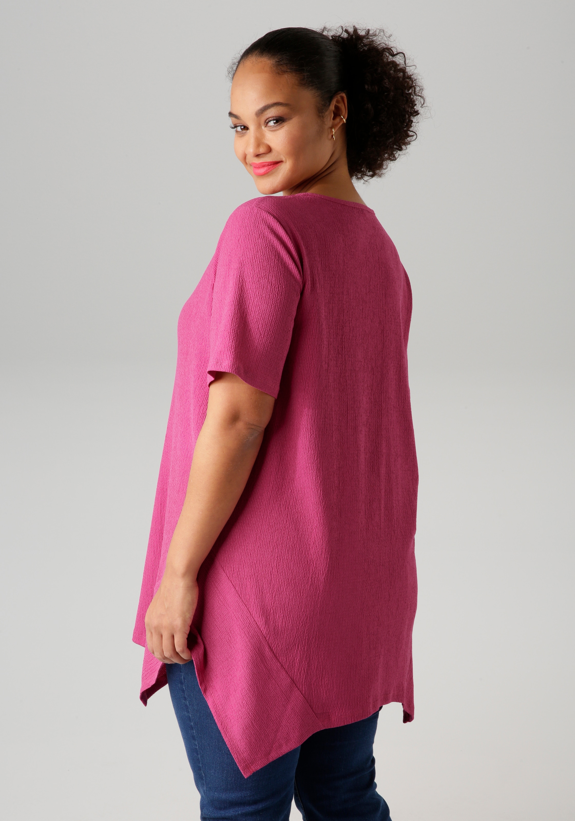 Aniston PLUS Blusenshirt, mit dezenter Streifenlook Struktur - NEUE KOLLEKTION