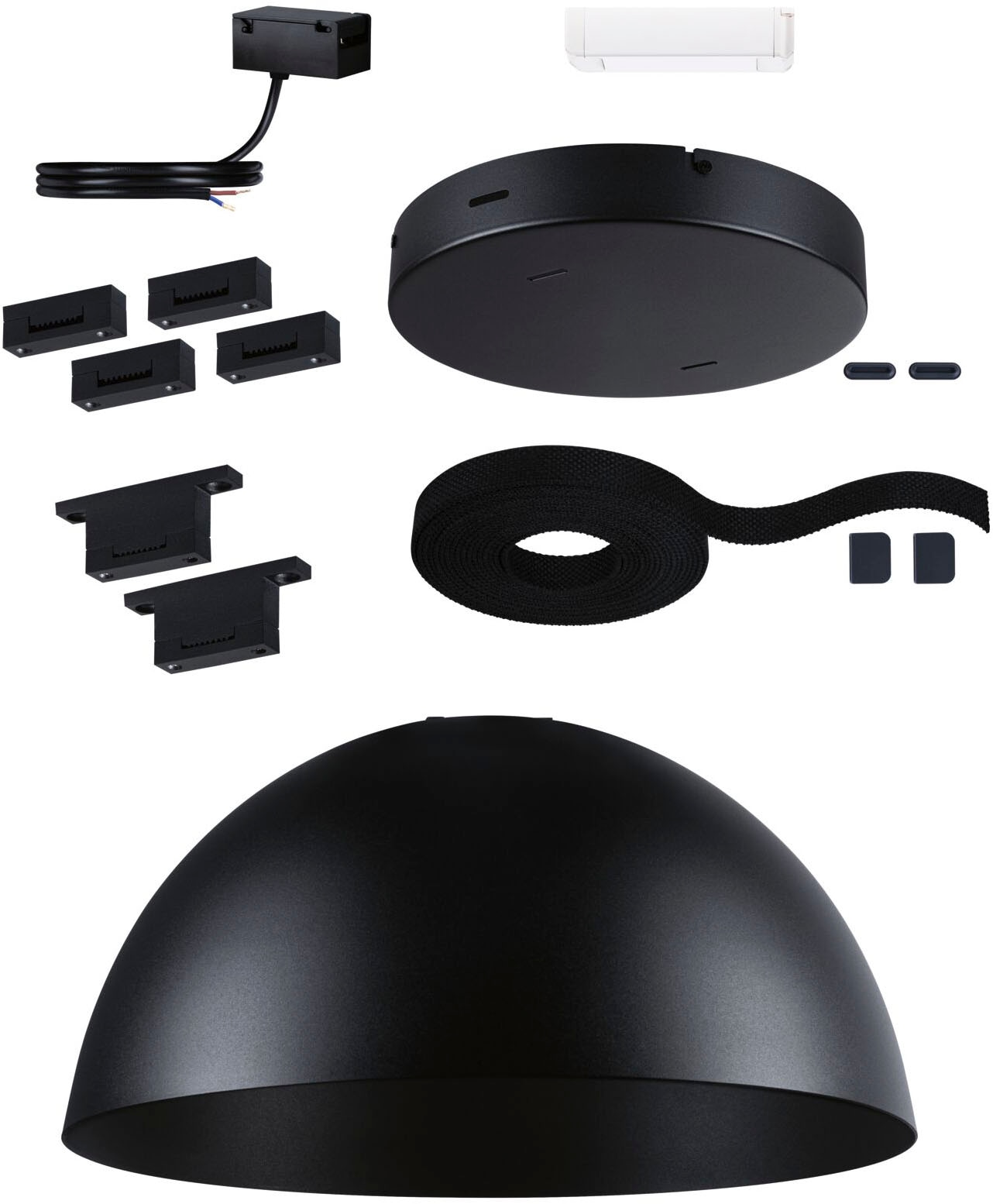 Paulmann Hängeleuchte »ULine Gurt Belt  Starterset 5m 12W Schwarz« 11 Stk. Warmweiß