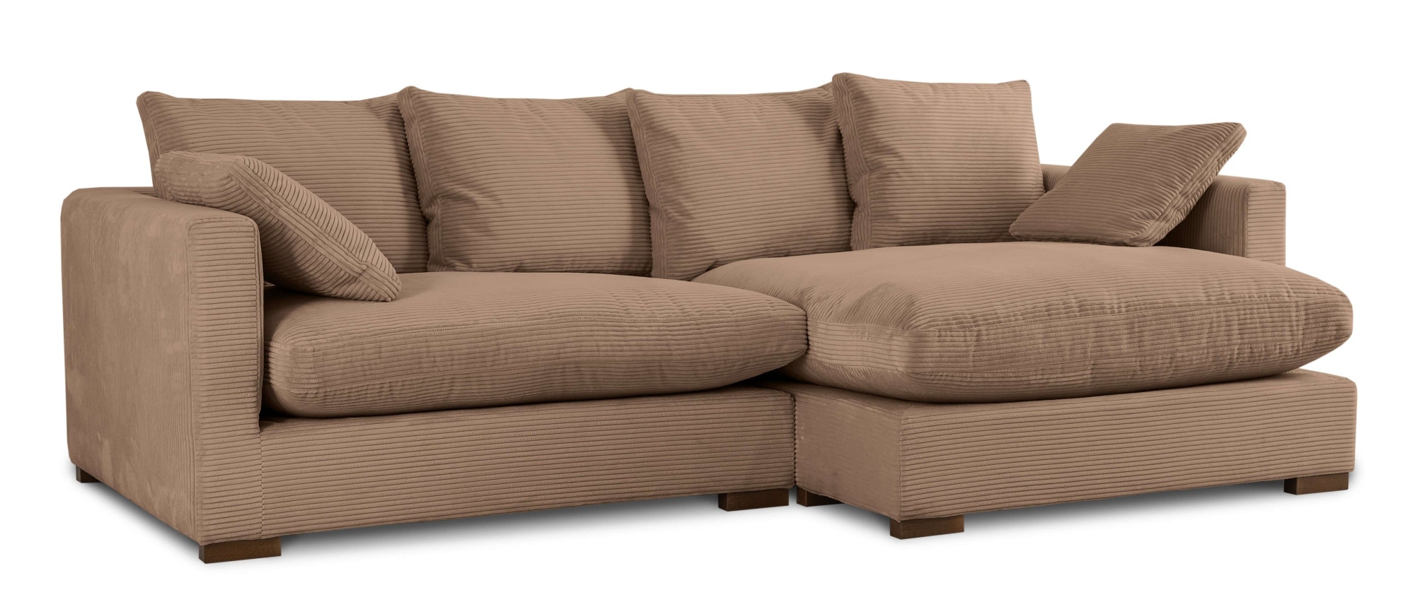 Home affaire Ecksofa »Coray«, Breite 266 cm, extra weich und kuschelig, mit Federn und Daunen