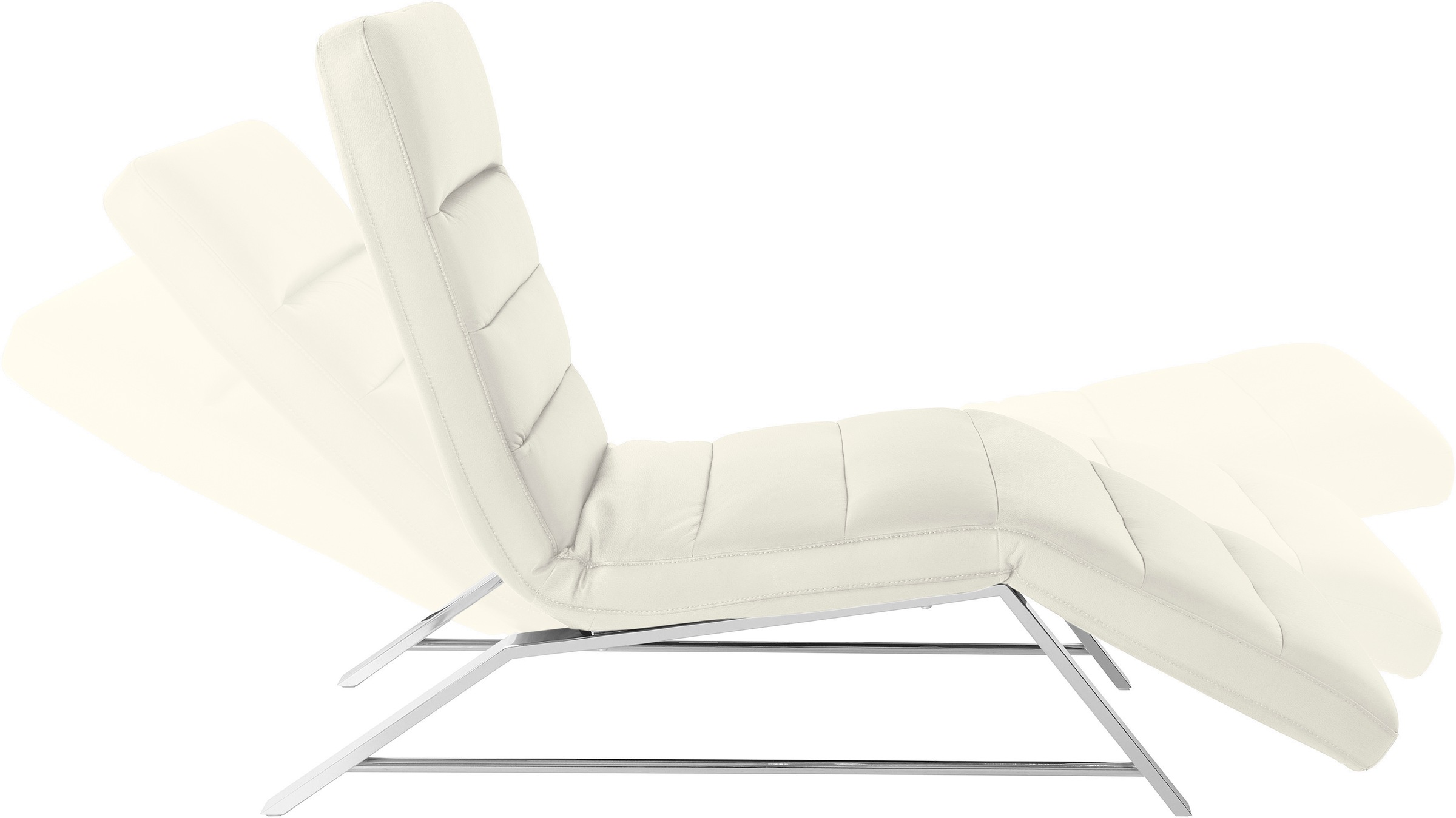 W.SCHILLIG Relaxliege »daily dreams«, Funktionsliege wahlweise mit Motor, Gestell Chrom, Breite 75 cm