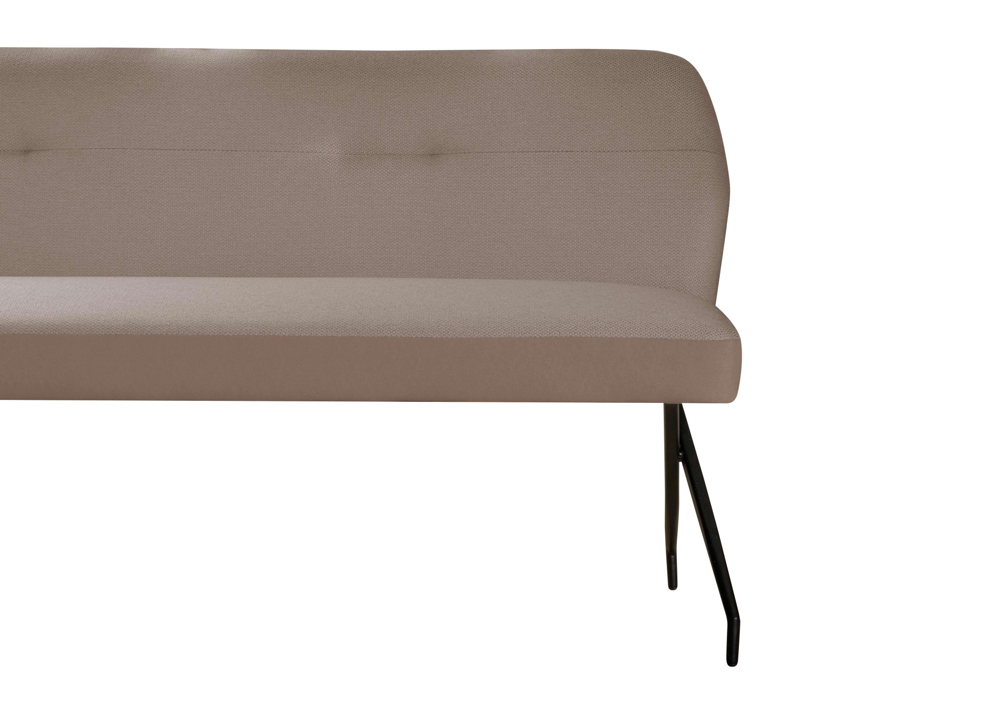 OTTO home Eckbank »Bruna Esszimmerbank, Bank, Küchenbank, Polsterbank« Mattschwarzes Metallgestell, 2-Stoff-Design, Wellenfederung im Sitz