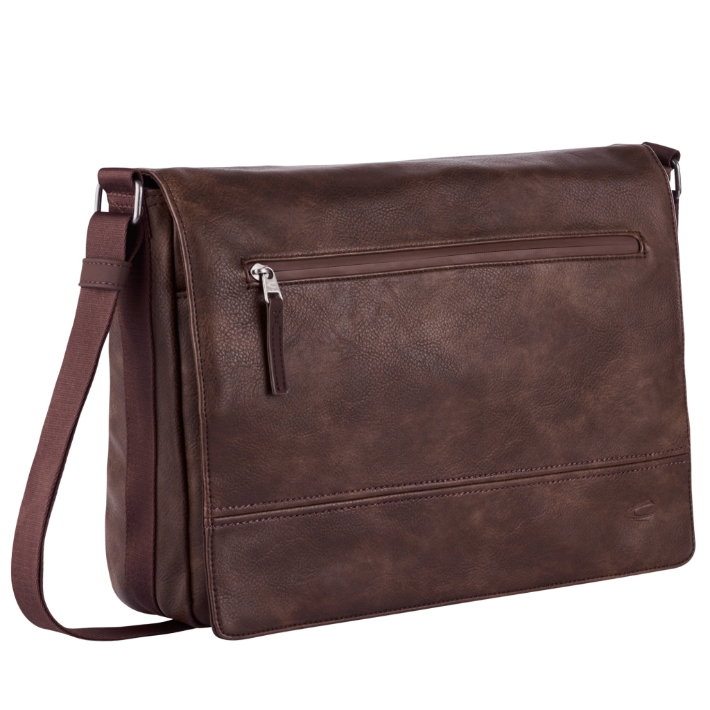camel active Messenger Bag »Traces« aus Lederimitat, funktional mit vielen Fächern & hochwertigem Gurtband