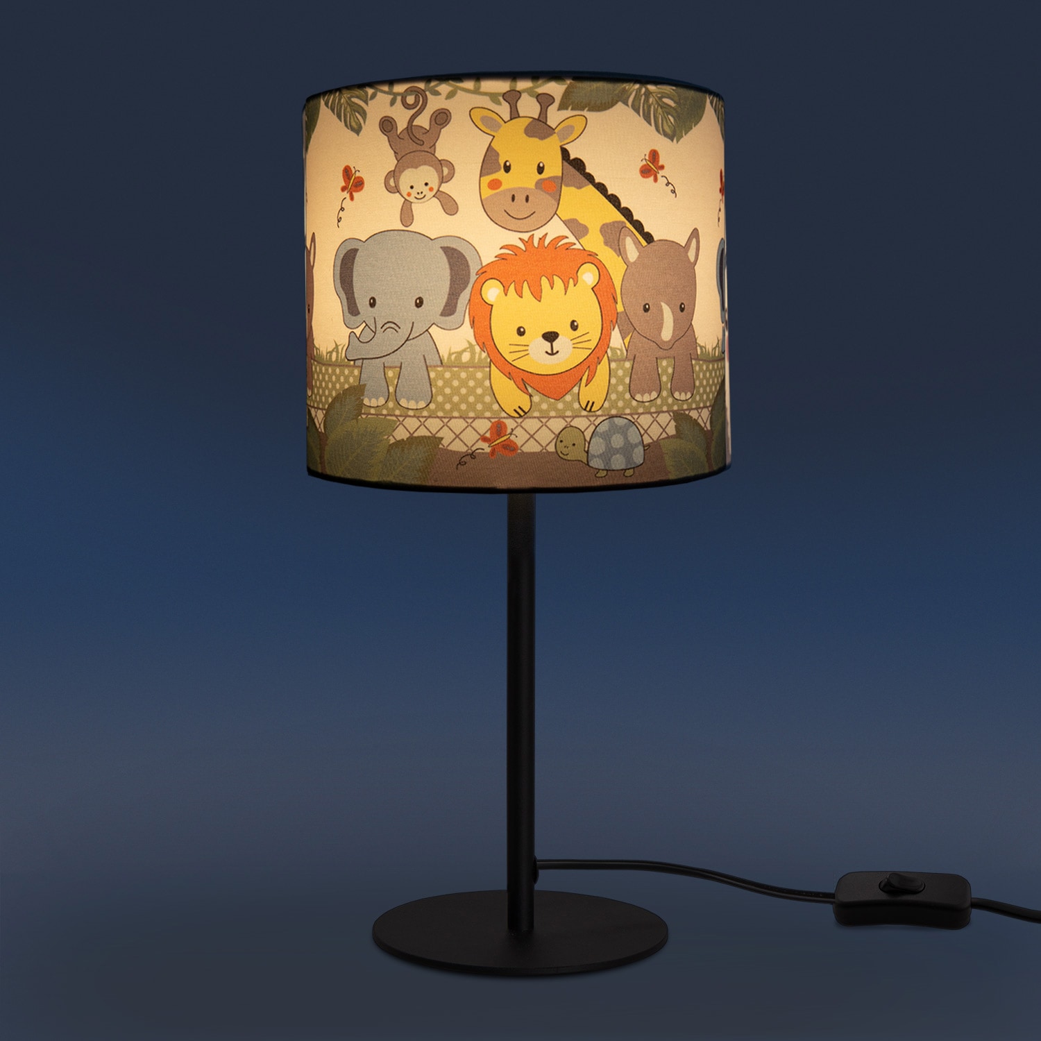 Kinderlampe LED 3 Garantie mit Tischleuchte online 634«, E14 1 Dschungel-Tiere, Paco »Diamond Kinderzimmer | Lampe XXL Home Jahren kaufen flammig-flammig, Tischleuchte