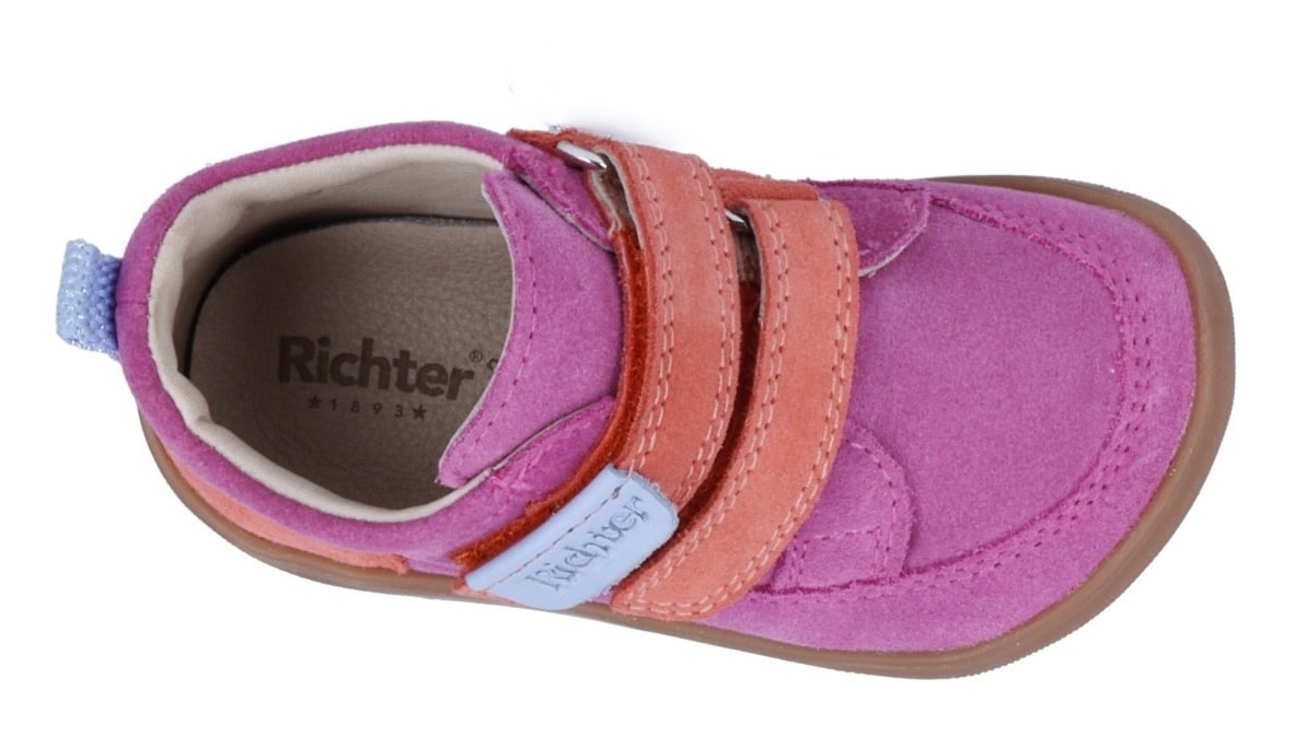Richter Lauflernschuh »Samy WMS: mittel«, Sneaker im Colorblocking-Look, Größenschablone zum Download
