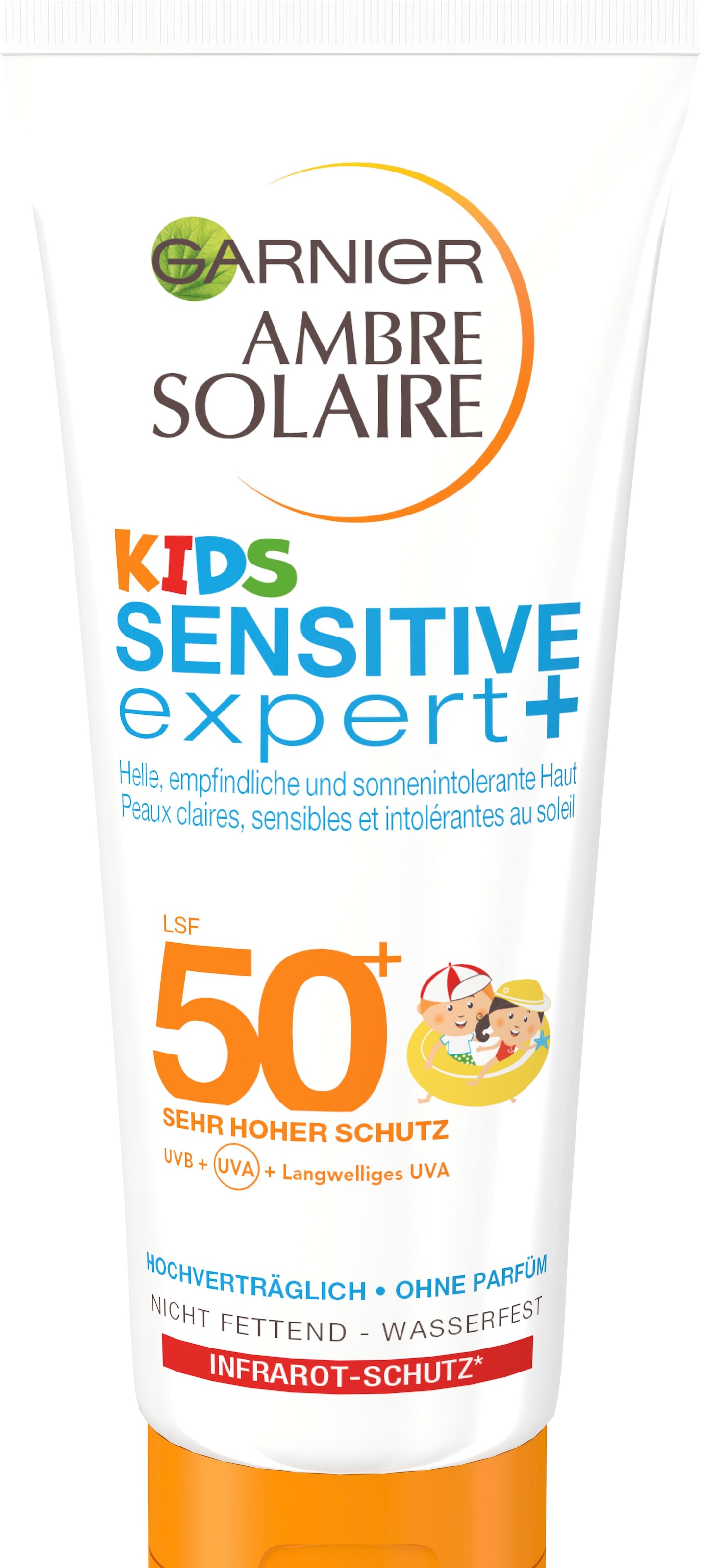 auf 50+« Solaire kaufen »Ambre Sensitive Expert GARNIER LSF Kids Raten Sonnenschutzcreme
