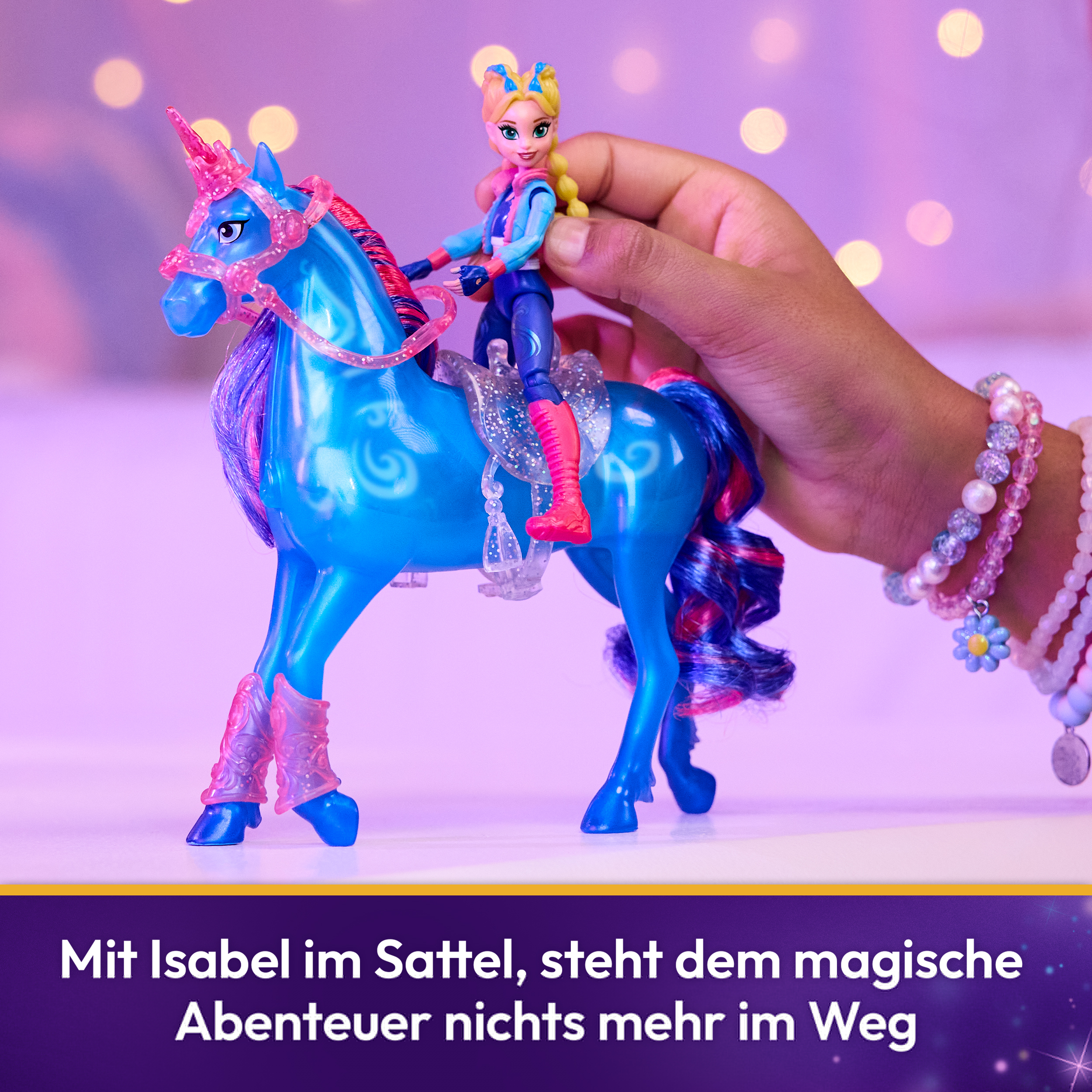 Spin Master Anziehpuppe »Unicorn Academy - Train and Glow River« mit Leuchtfunktionen