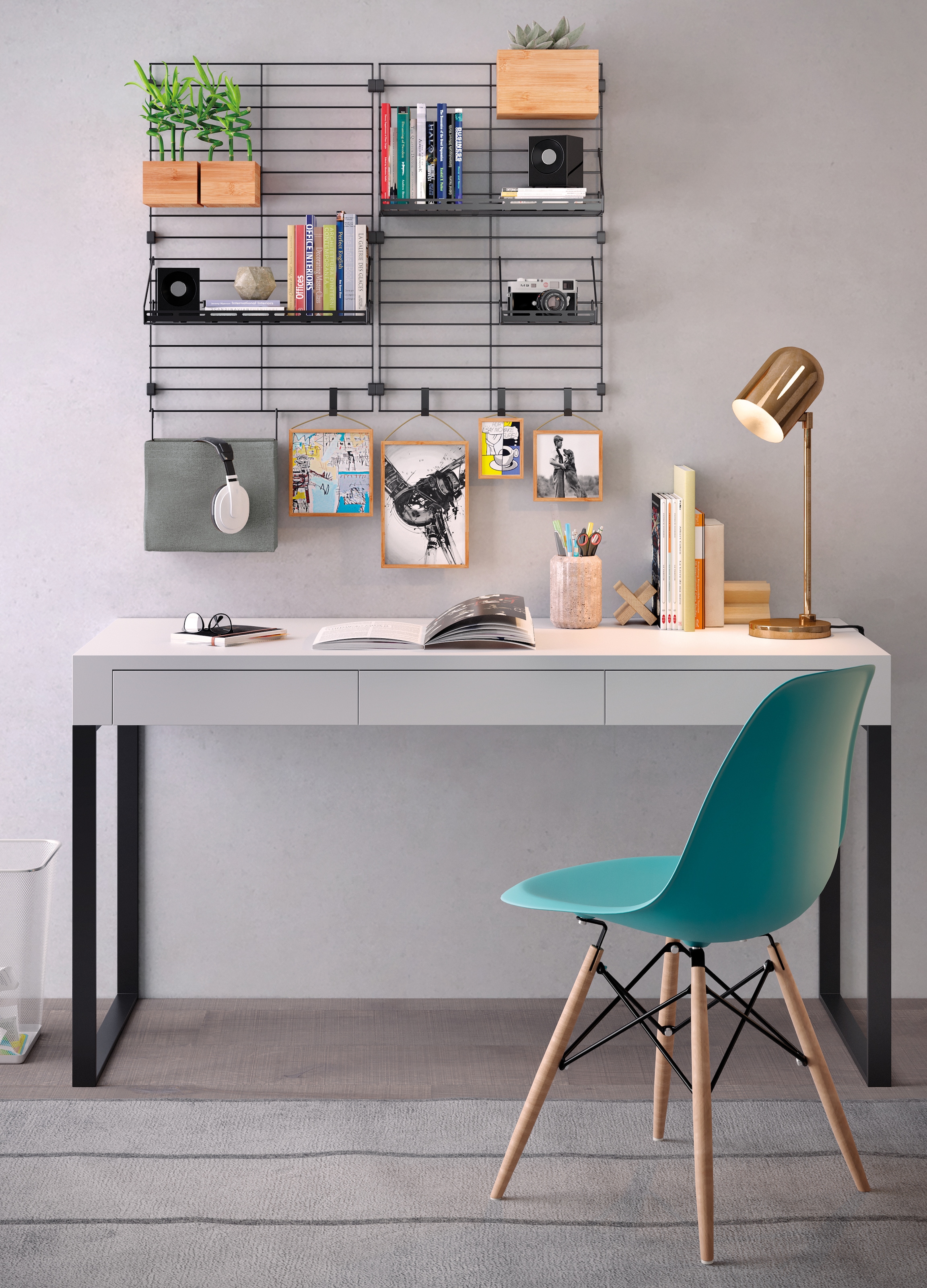 Metaltex Regalelement »Mural line«, (Set, 1 St.), individuell erweiterbar