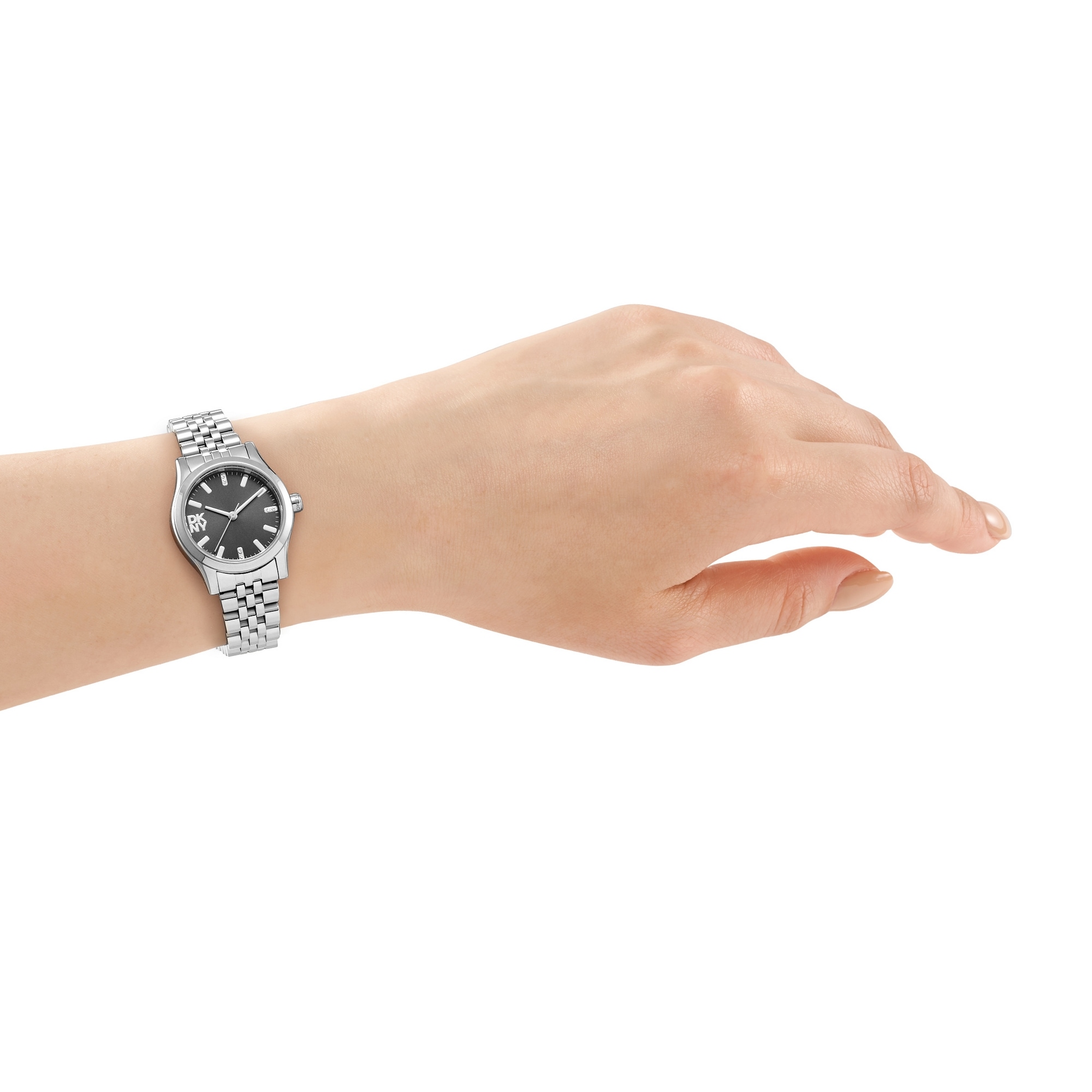 DKNY Quarzuhr »Essentials Watch« Armbanduhr, Damenuhr, Edelstahlarmband, analog