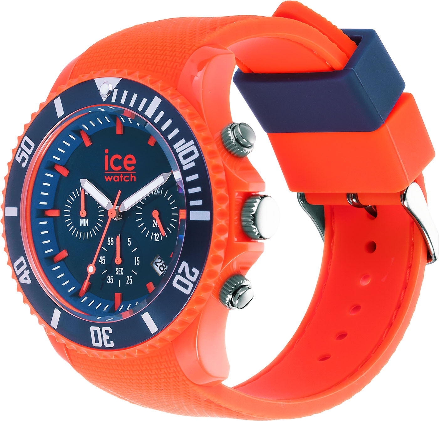 »ICE ♕ - chrono Chronograph - ice-watch Large CH, bei 019841« - Orange blue