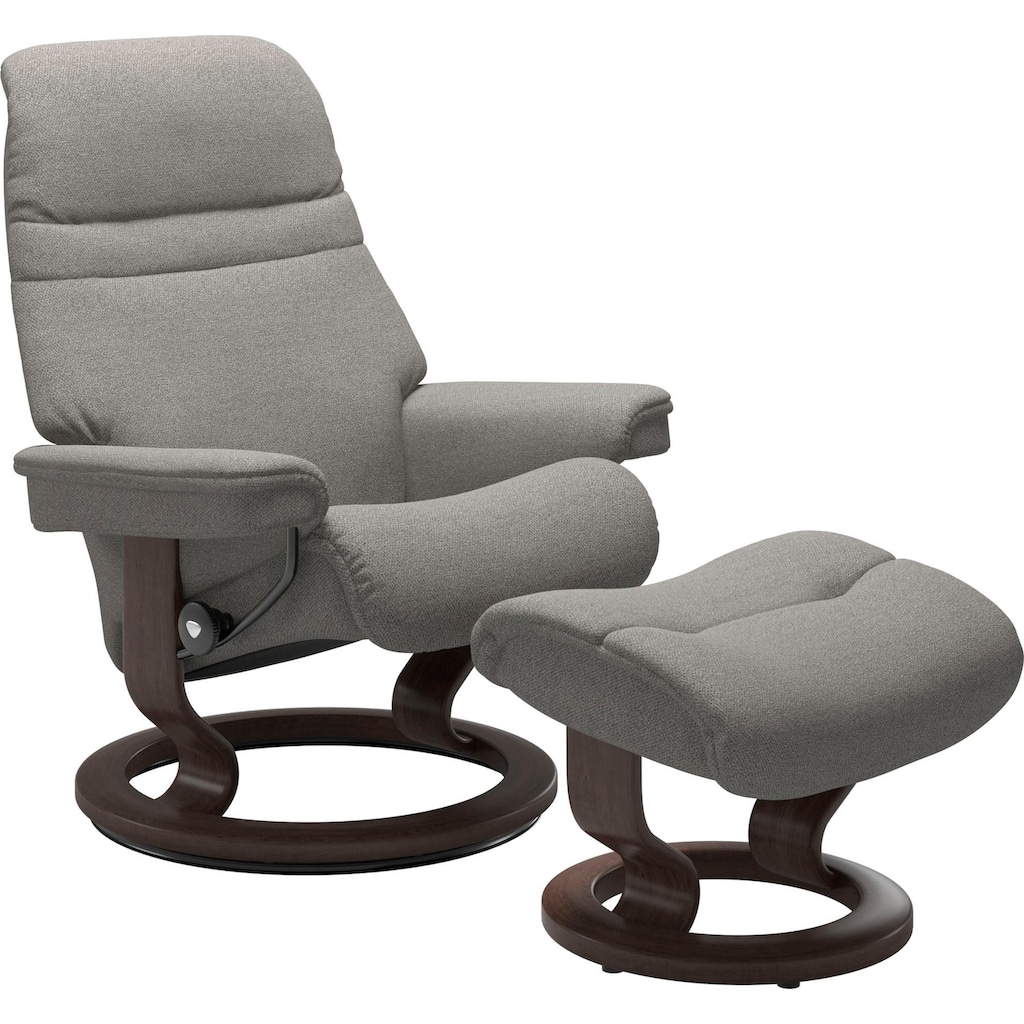 Stressless® Relaxsessel »Sunrise«, (Set, Relaxsessel mit Hocker), mit Classic Base, Größe S, Gestell Wenge