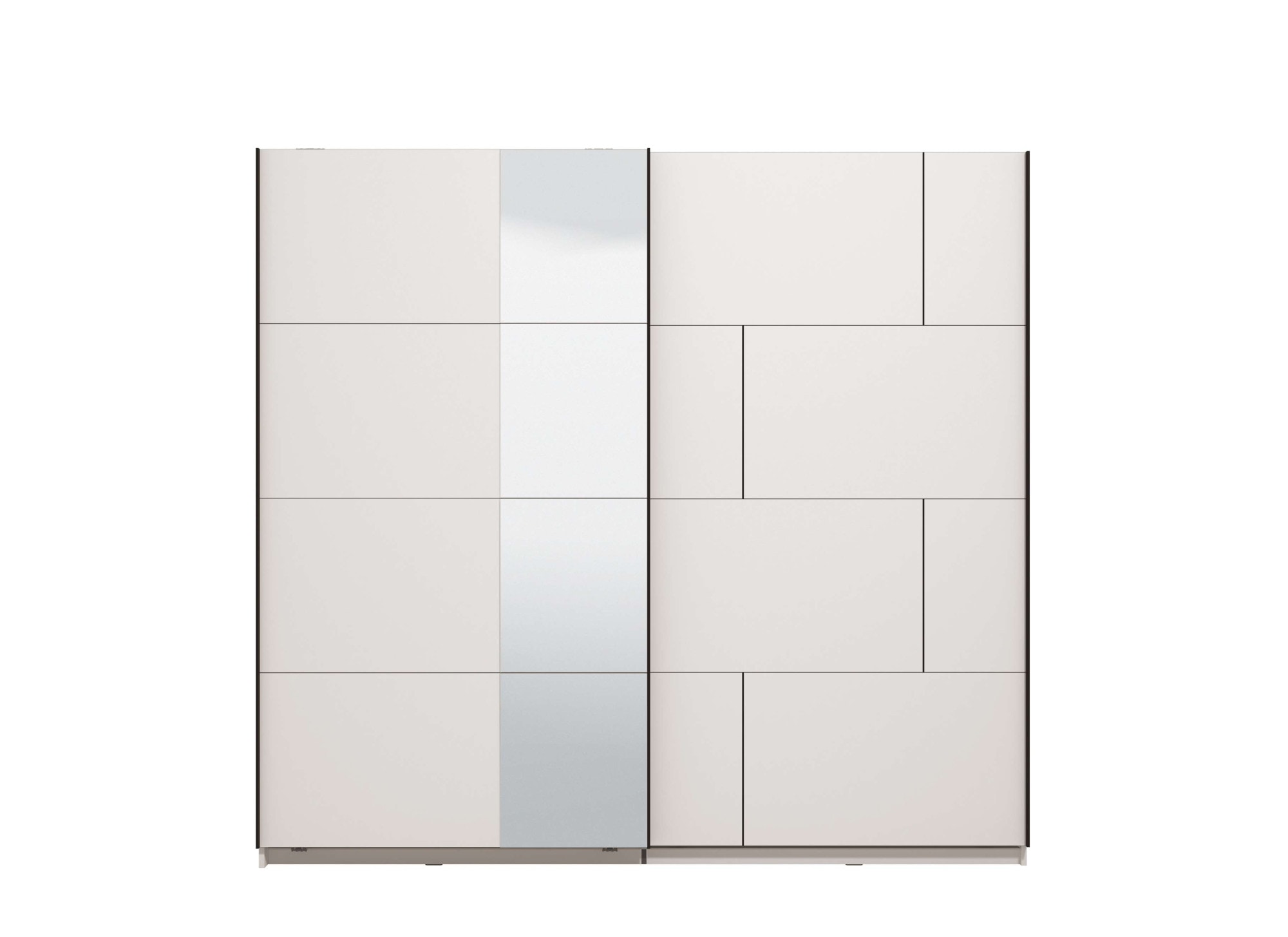 Home affaire Schwebetürenschrank »Aleria Schiebetürenschrank, Kleiderschrank, Wäscheschrank, Garderobe« mit Spiegel, 2 Metallkleiderstangen, in 2 Farben, Breite 220