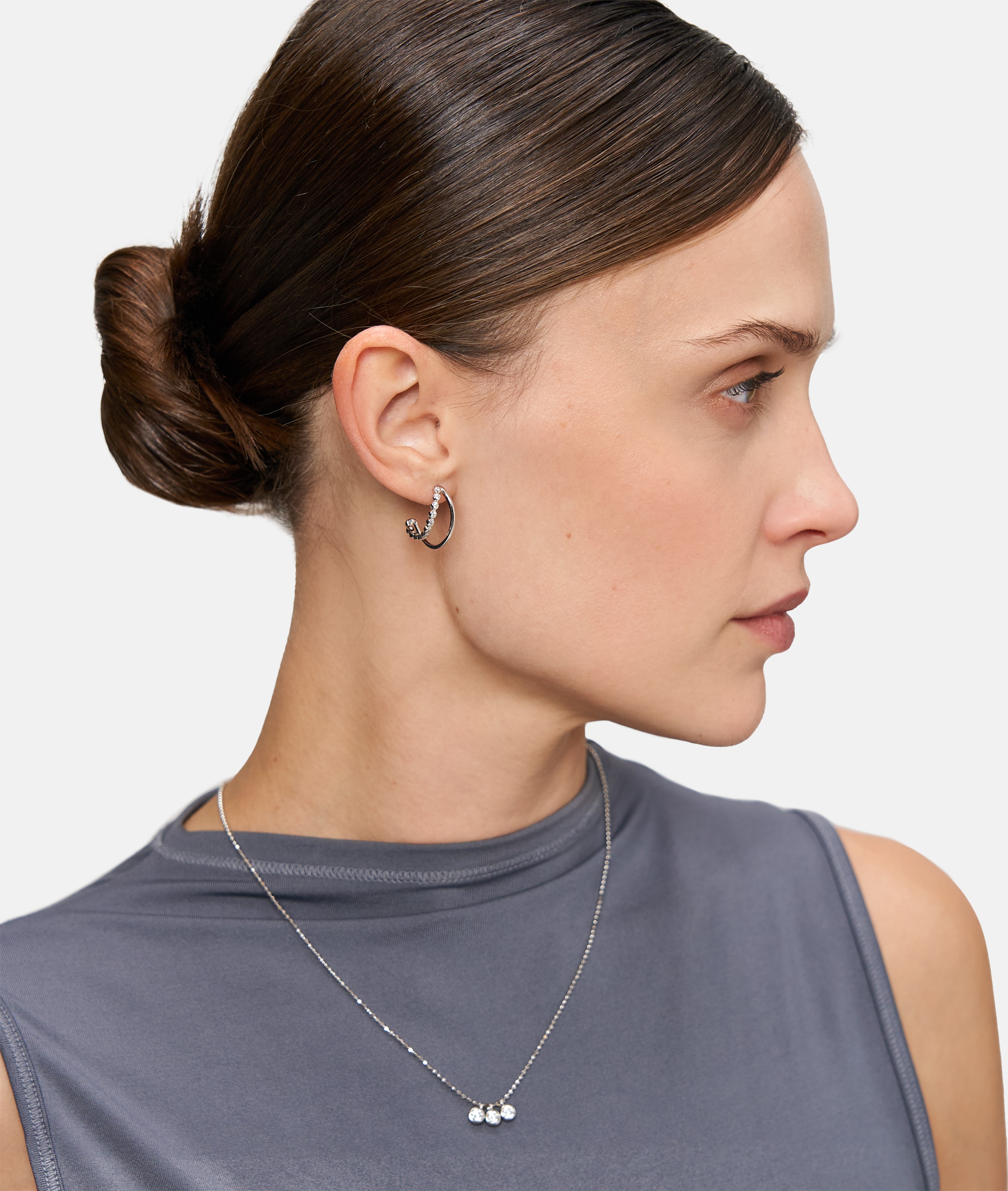 Tamaris Paar Creolen »Schmuck Geschenk Silber 925 Ohrringe Tiny Glimmer« mit Zirkonia (synth.)