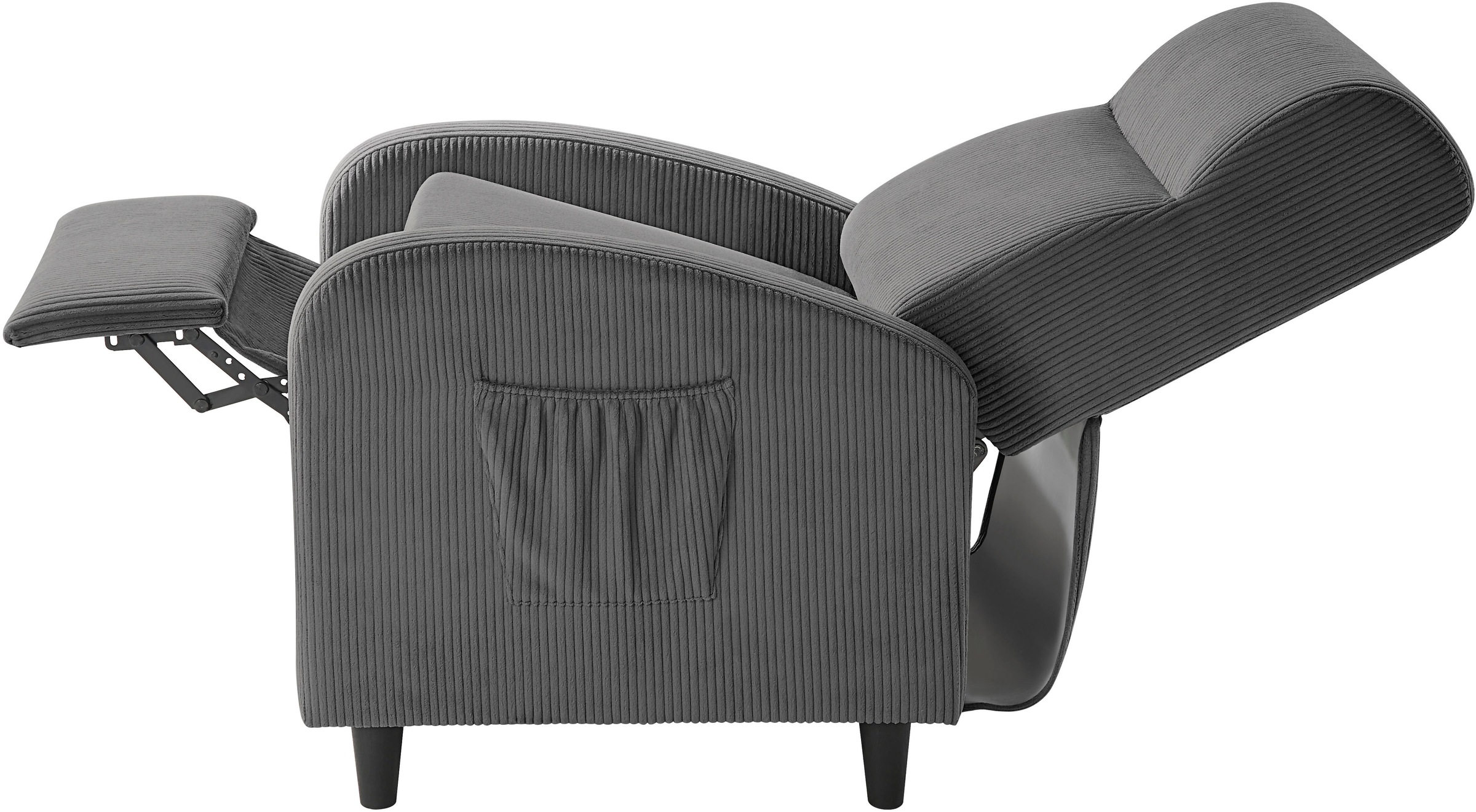 ATLANTIC home collection Relaxsessel »Tom«, mit Relaxfunktion, inklusive seitlicher Tasche, TV-Sessel mit Funktion