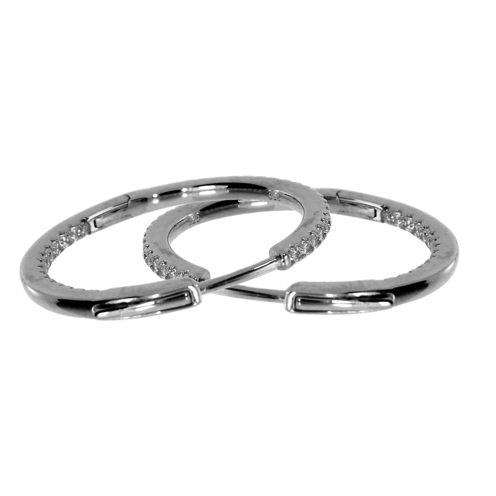 OSTSEE-SCHMUCK Klappcreolen »- Simone 30 mm - Silber 925/000 - Zirkonia«