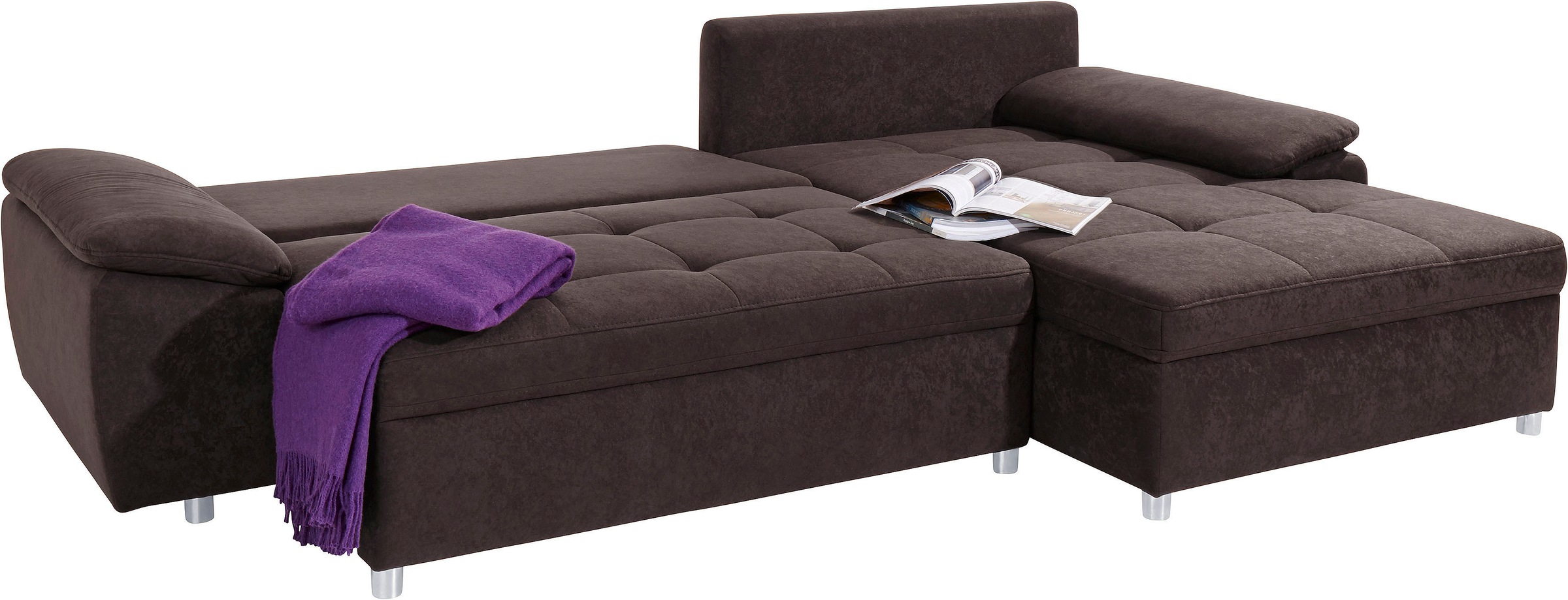 sit&more Ecksofa »Labene L-Form«, wahlweise mit Bettfunktion und Bettkasten, auch als XXL-Variante
