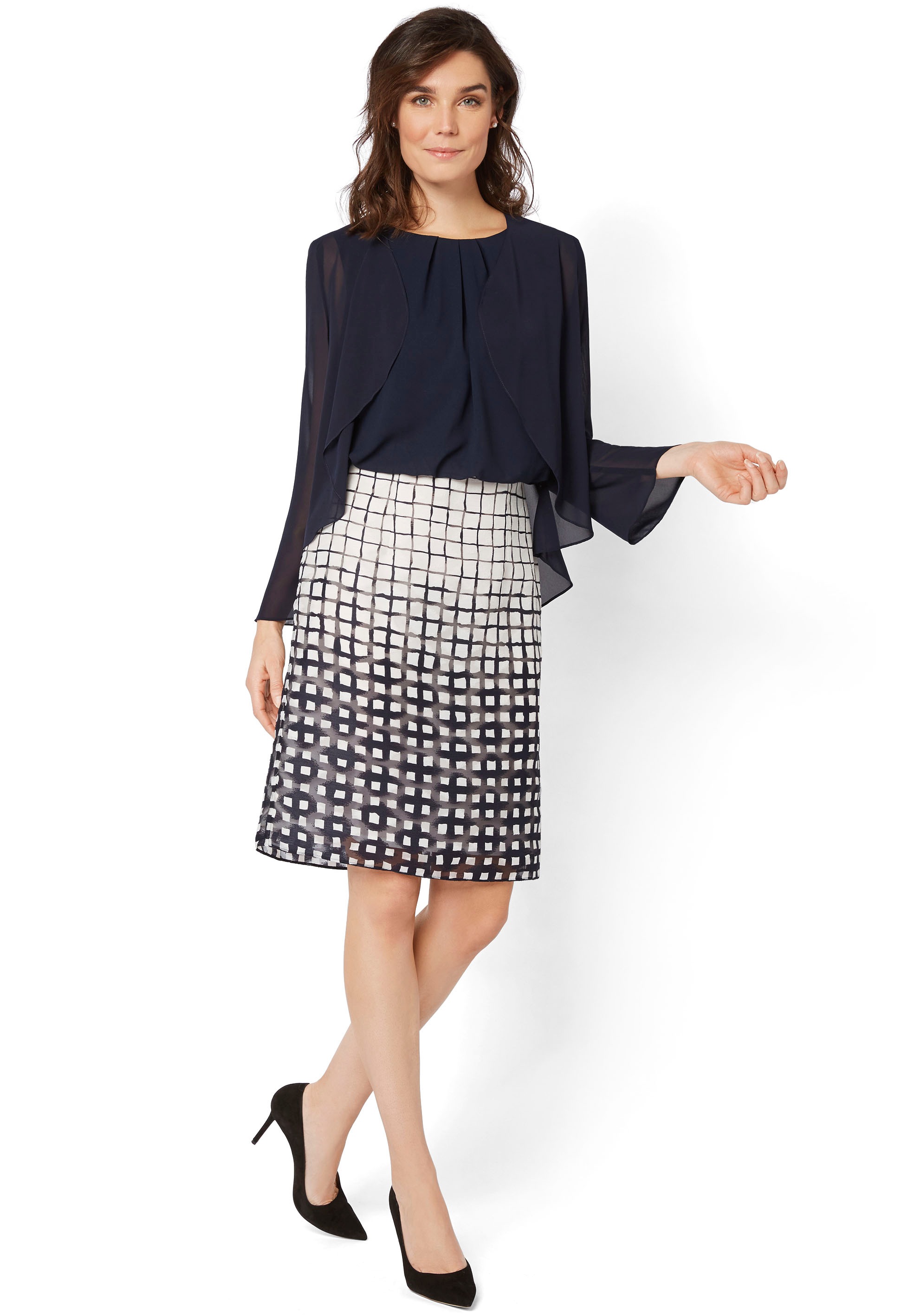 HERMANN LANGE Collection Blusenblazer mit Volant vorne