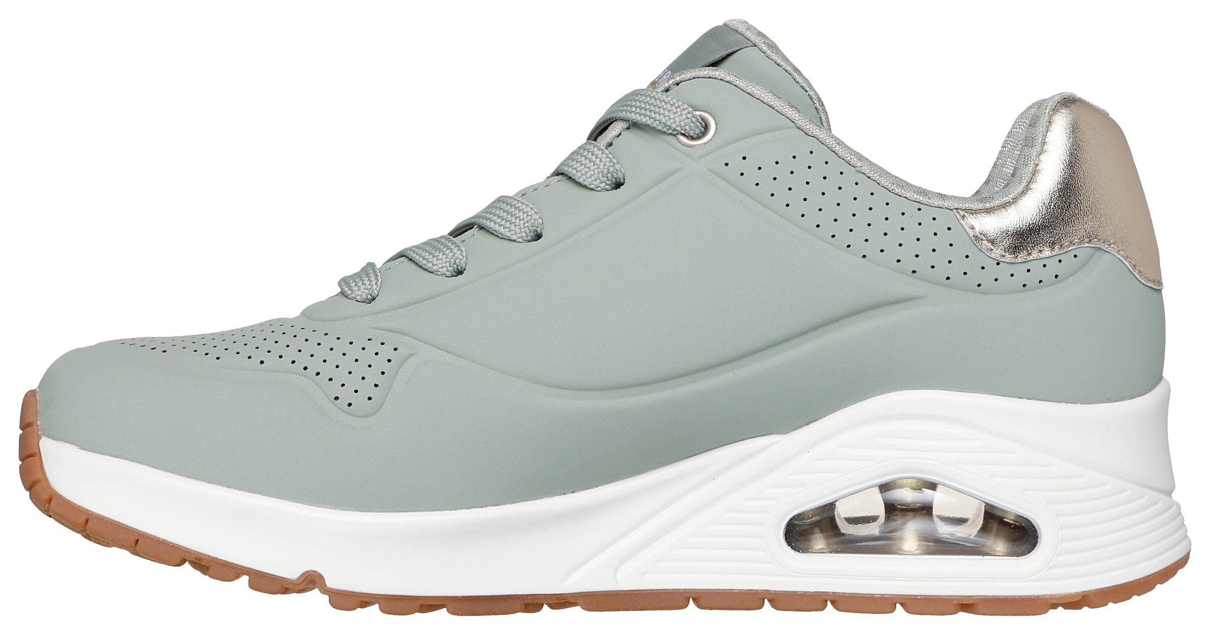 Skechers Sneaker »UNO GOLDEN AIR«  Freizeitschuh, Halbschuh, Schnürschuh mit Metallic-Einsatz