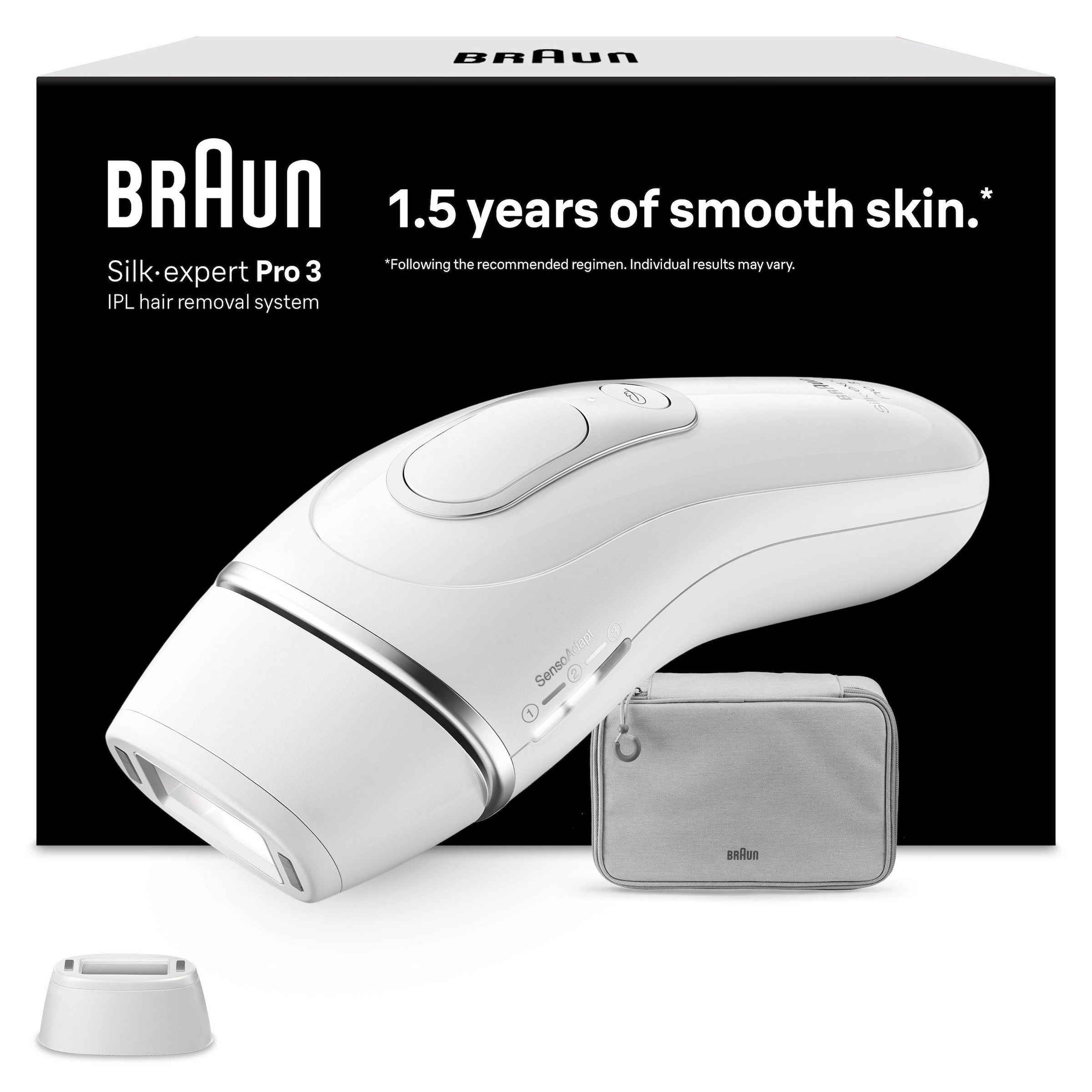 Braun Silk-expert Pro Silk expert Pro 3 PL3020 Lichtimpulstechnologie (IPL) Silber, Weiß
