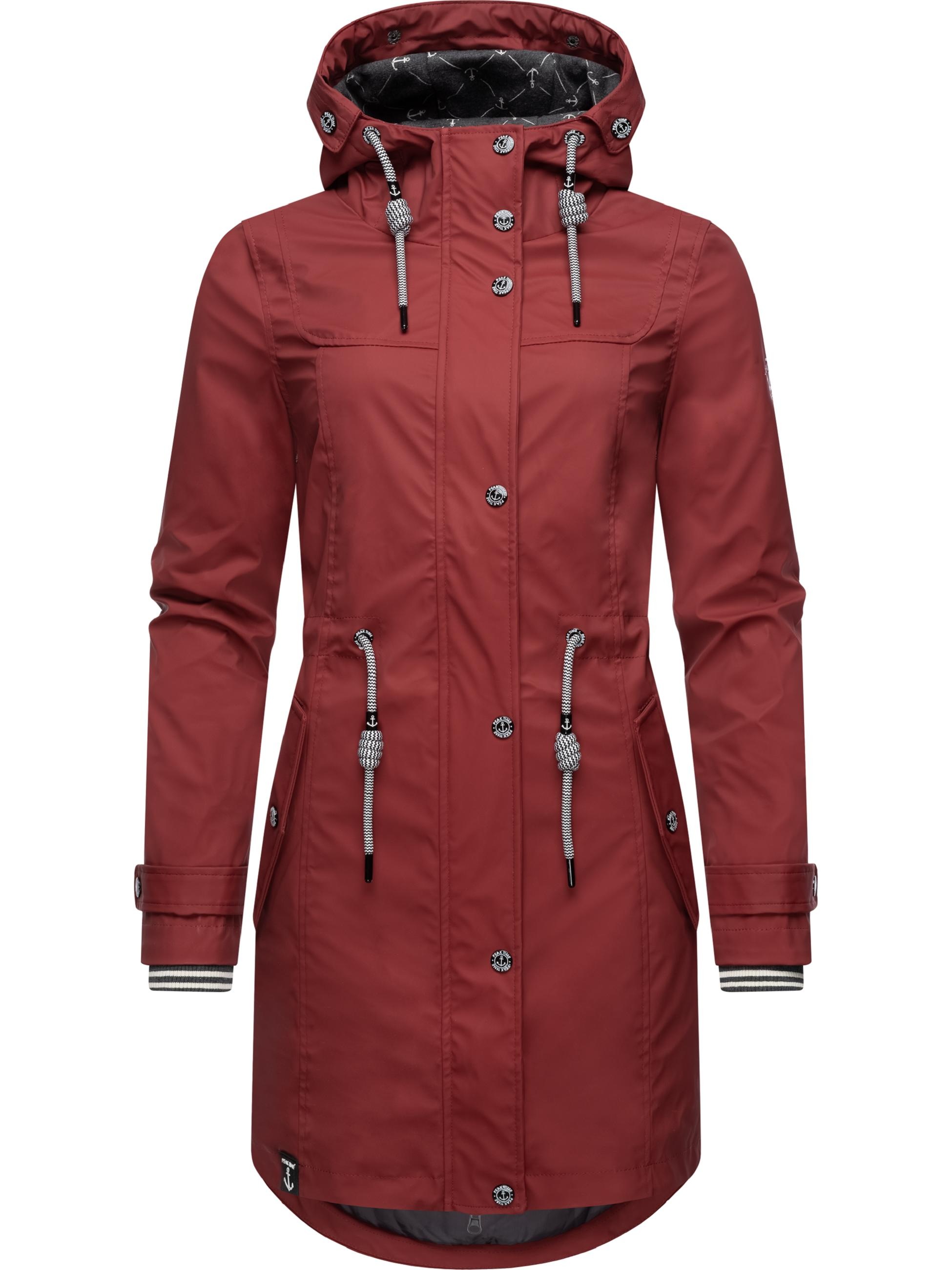 PEAK TIME Regenmantel »Regenjacke L60042«, stylisch taillierter Regenmantel für Damen