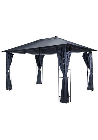 Livotion Pavillon, mit LED-Beleuchtung, in Blätteroptik, 300x400cm, grau kaufen