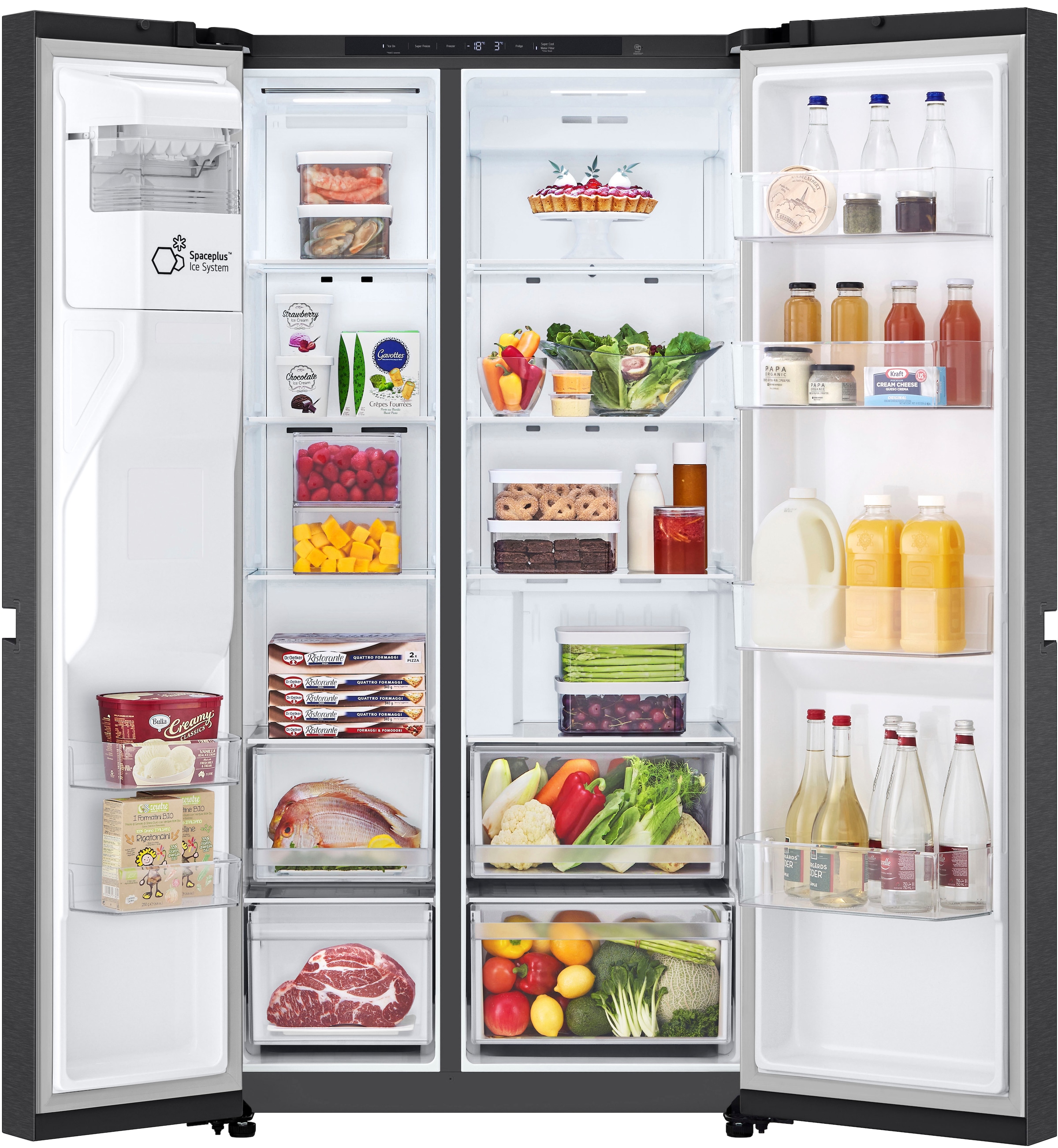 LG Side-by-Side »GSLC40EPPE« 179 cm hoch 91,3 cm breit Total No Frost, LINEARCooling, Multi-Airflow, mit Festwasseranschluss