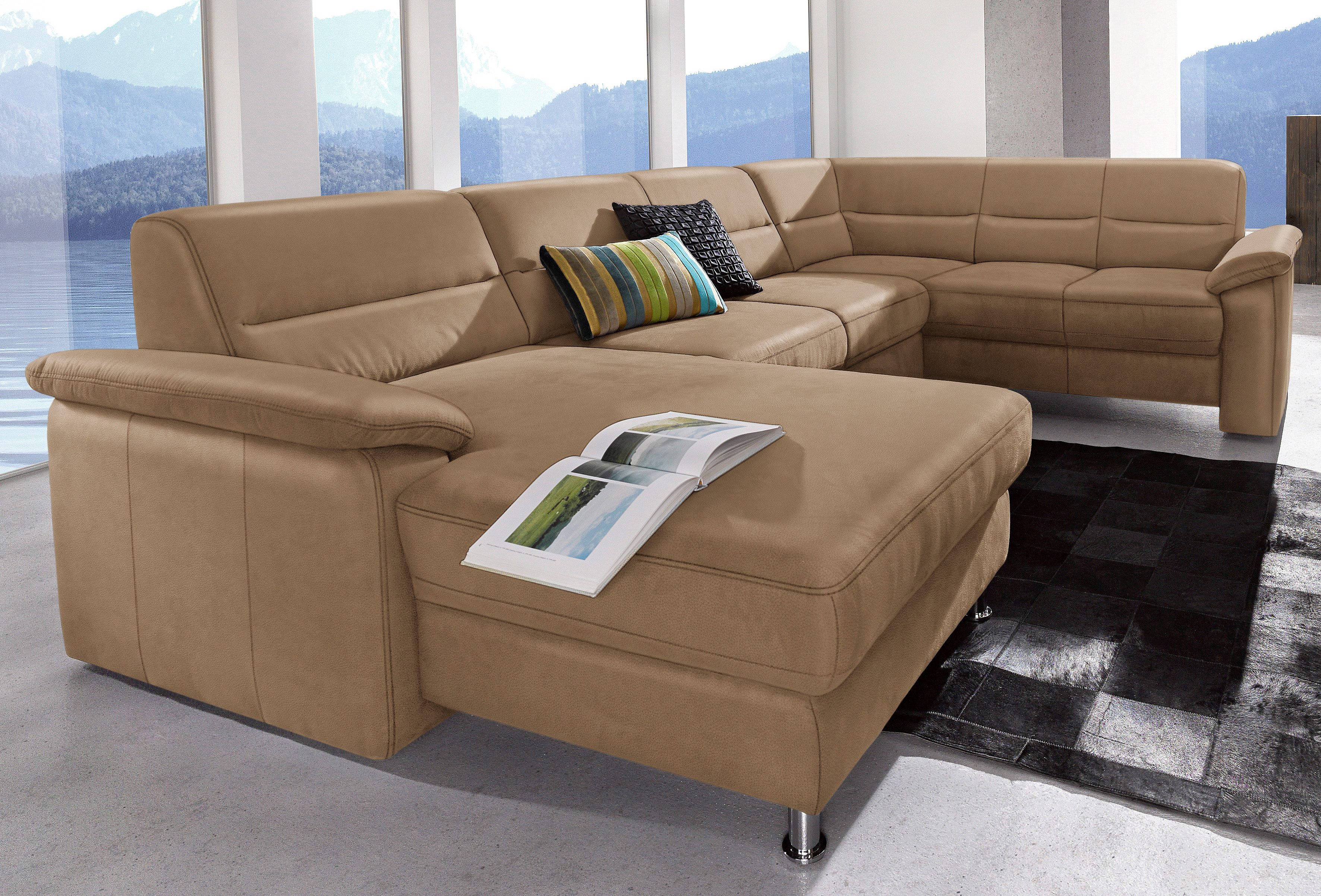 sit&more Wohnlandschaft "Ascara U-Form" inklusive Boxspring/Federkern-Polsterung, wahlweise mit Schlaffunktion