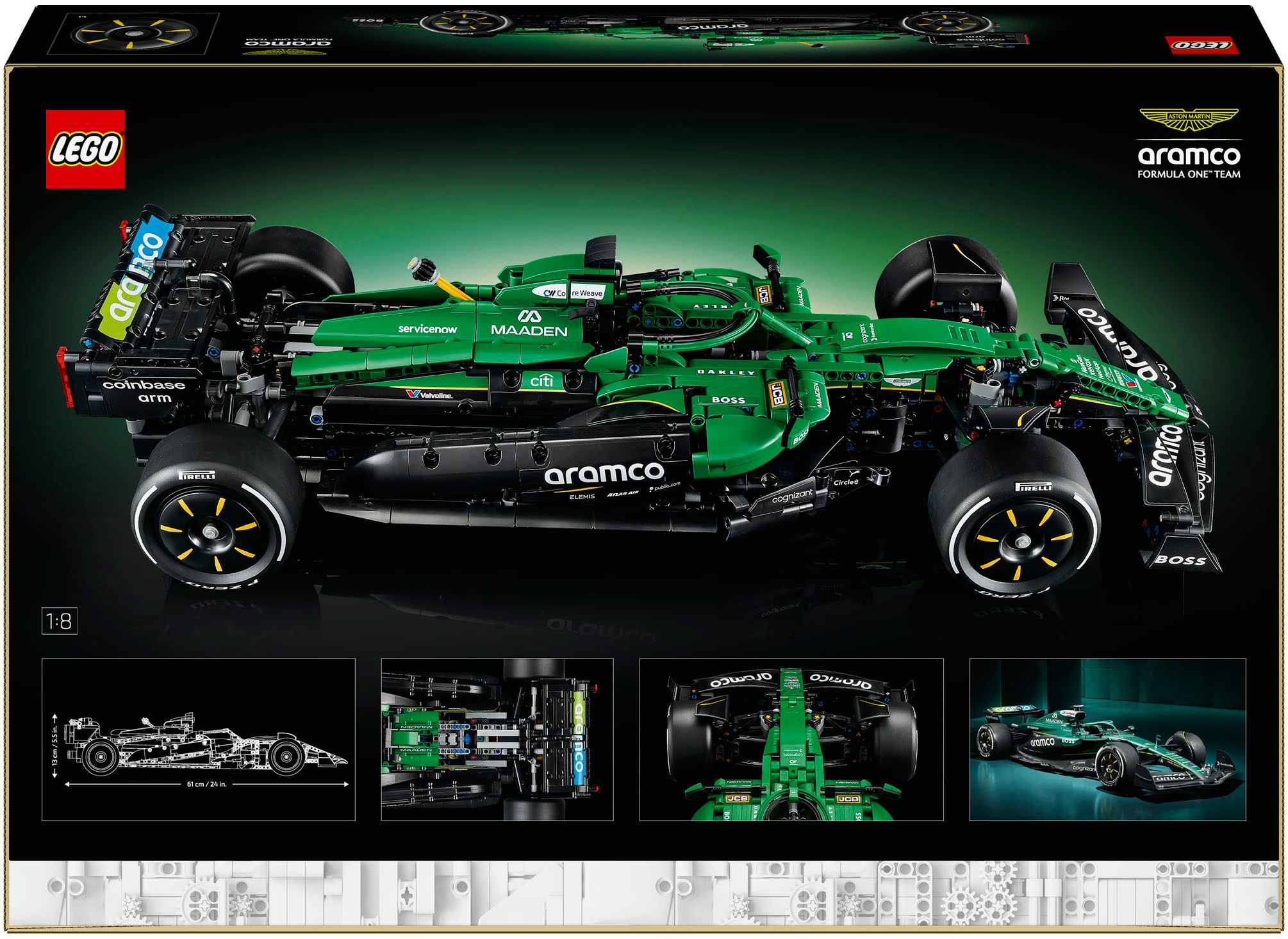 LEGO® Konstruktionsspielsteine »Aston Martin Aramco AMR25 F1 Auto (42240), LEGO Technic« Made in Europe